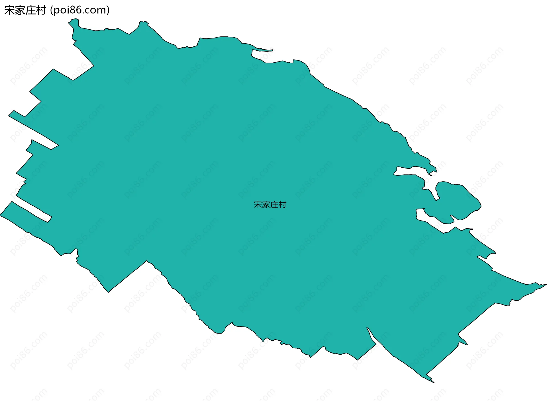 宋家庄村边界地图