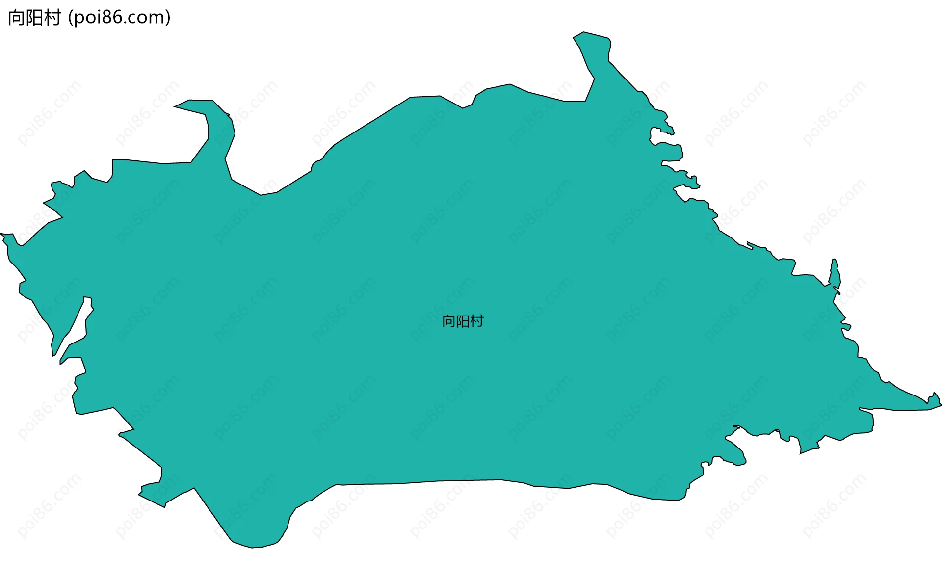 向阳村边界地图