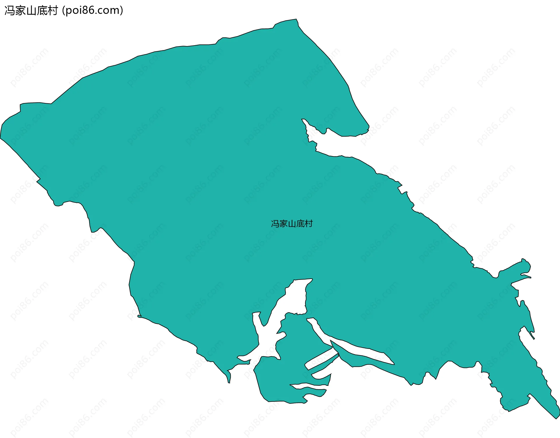 冯家山底村边界地图