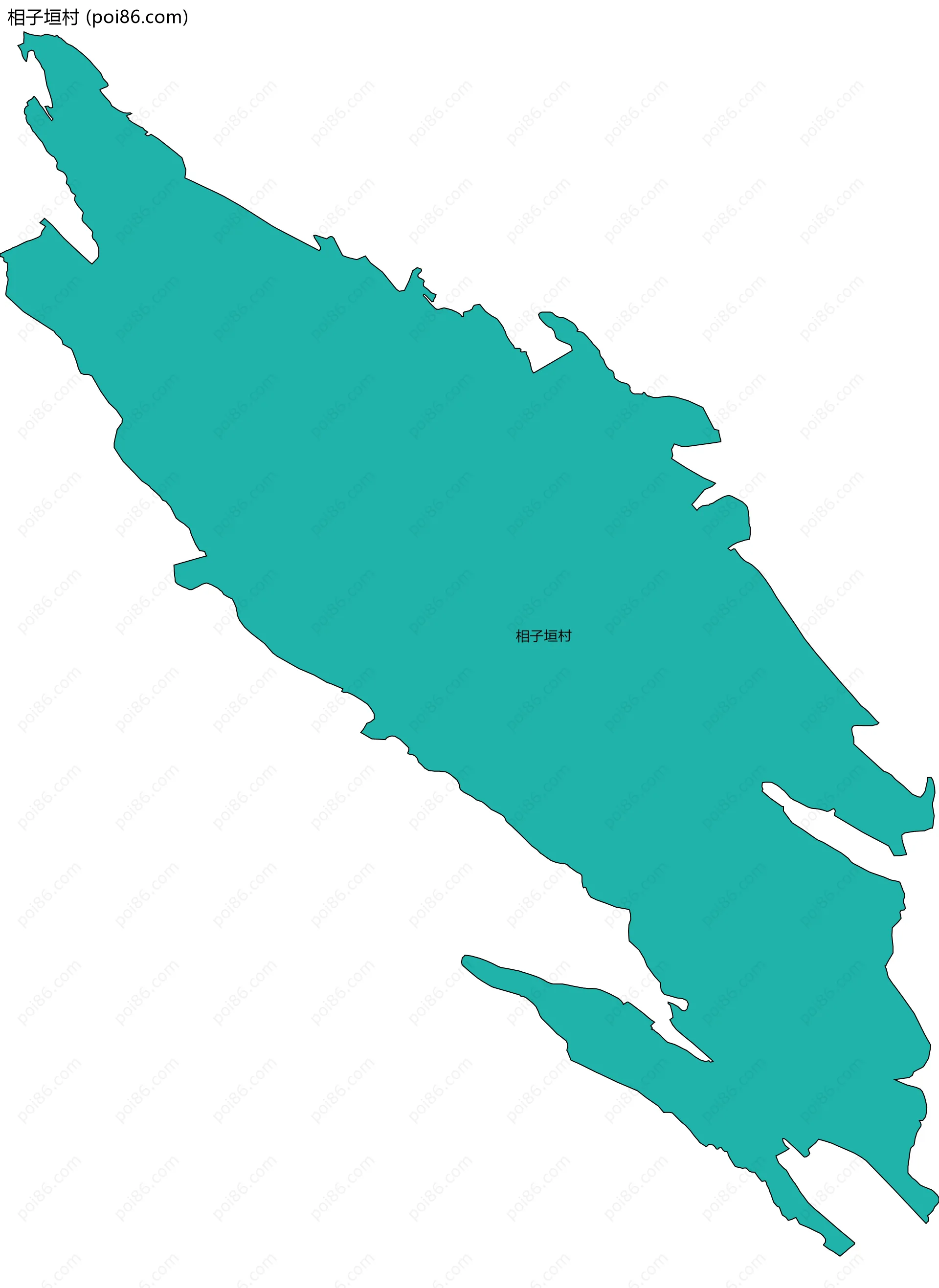 相子垣村边界地图