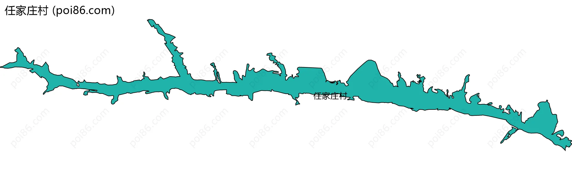 任家庄村边界地图