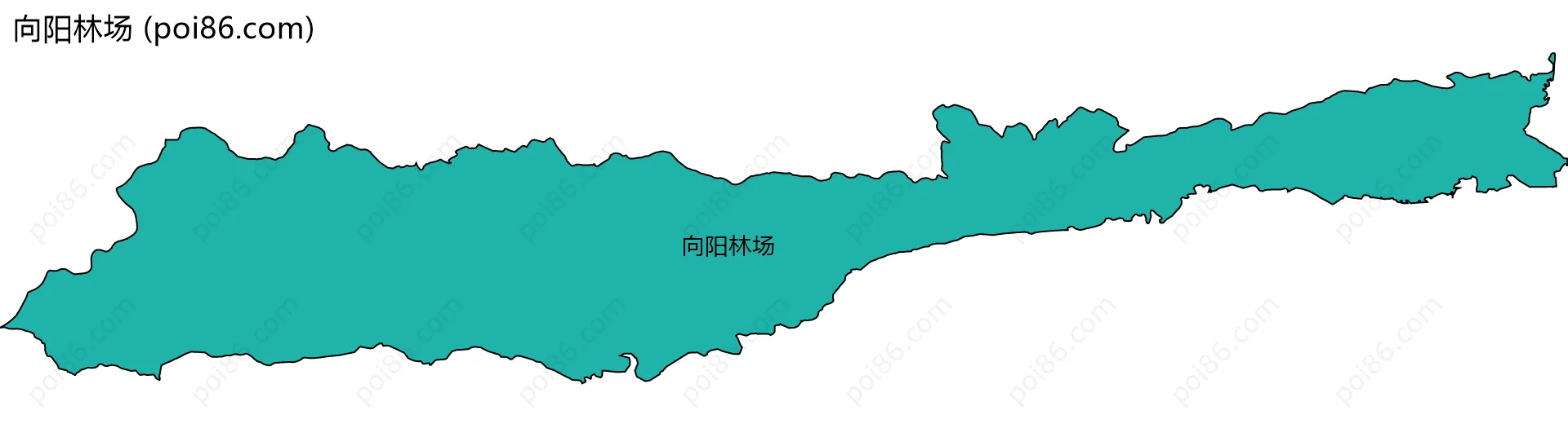 向阳林场边界地图