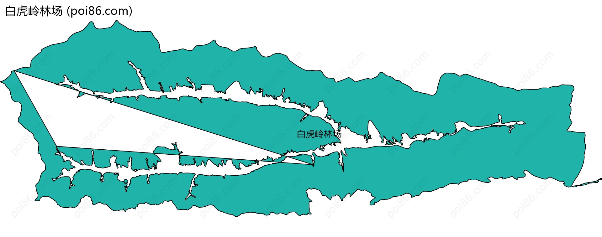 白虎岭林场边界地图