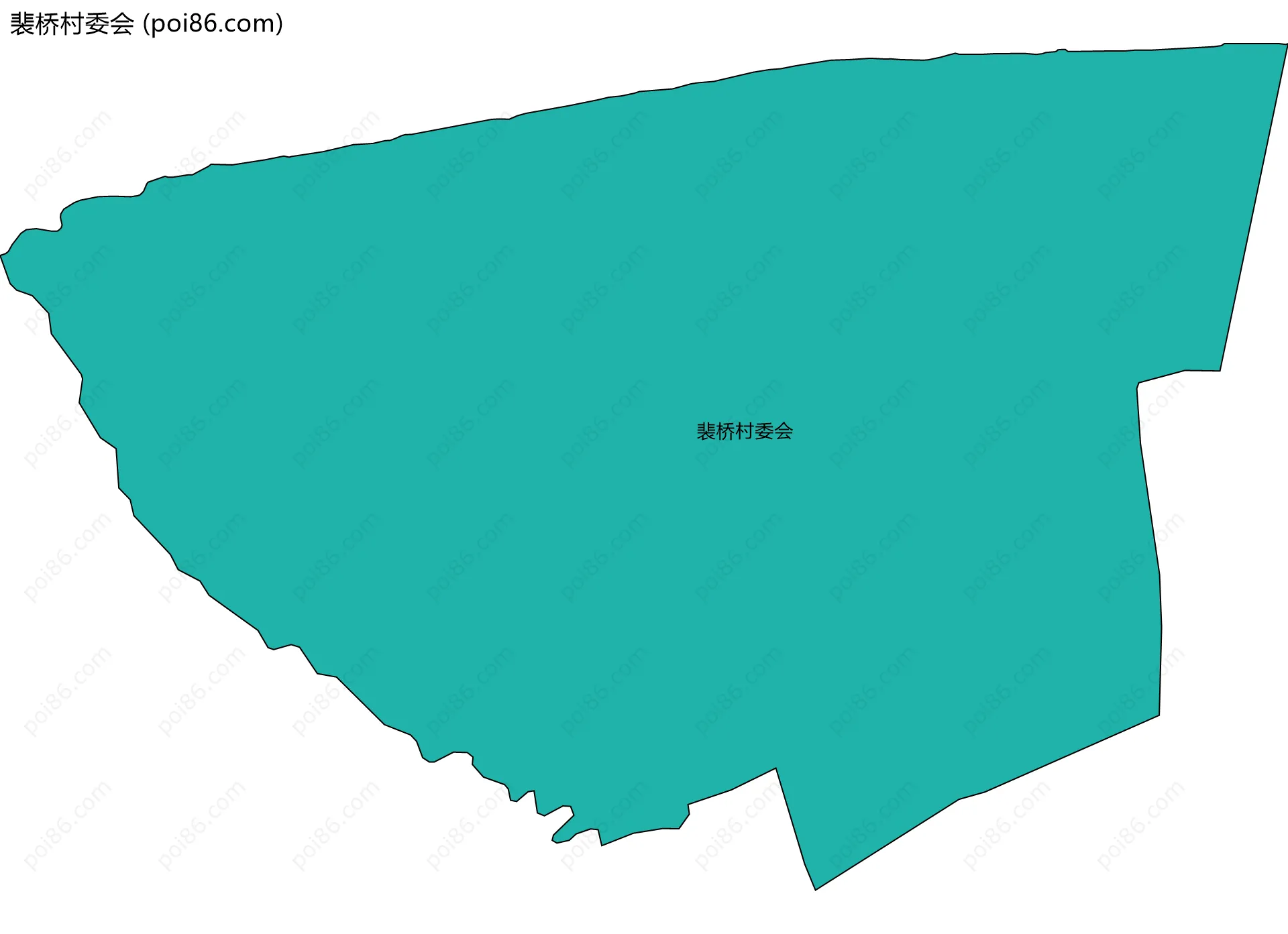 裴桥村委会边界地图