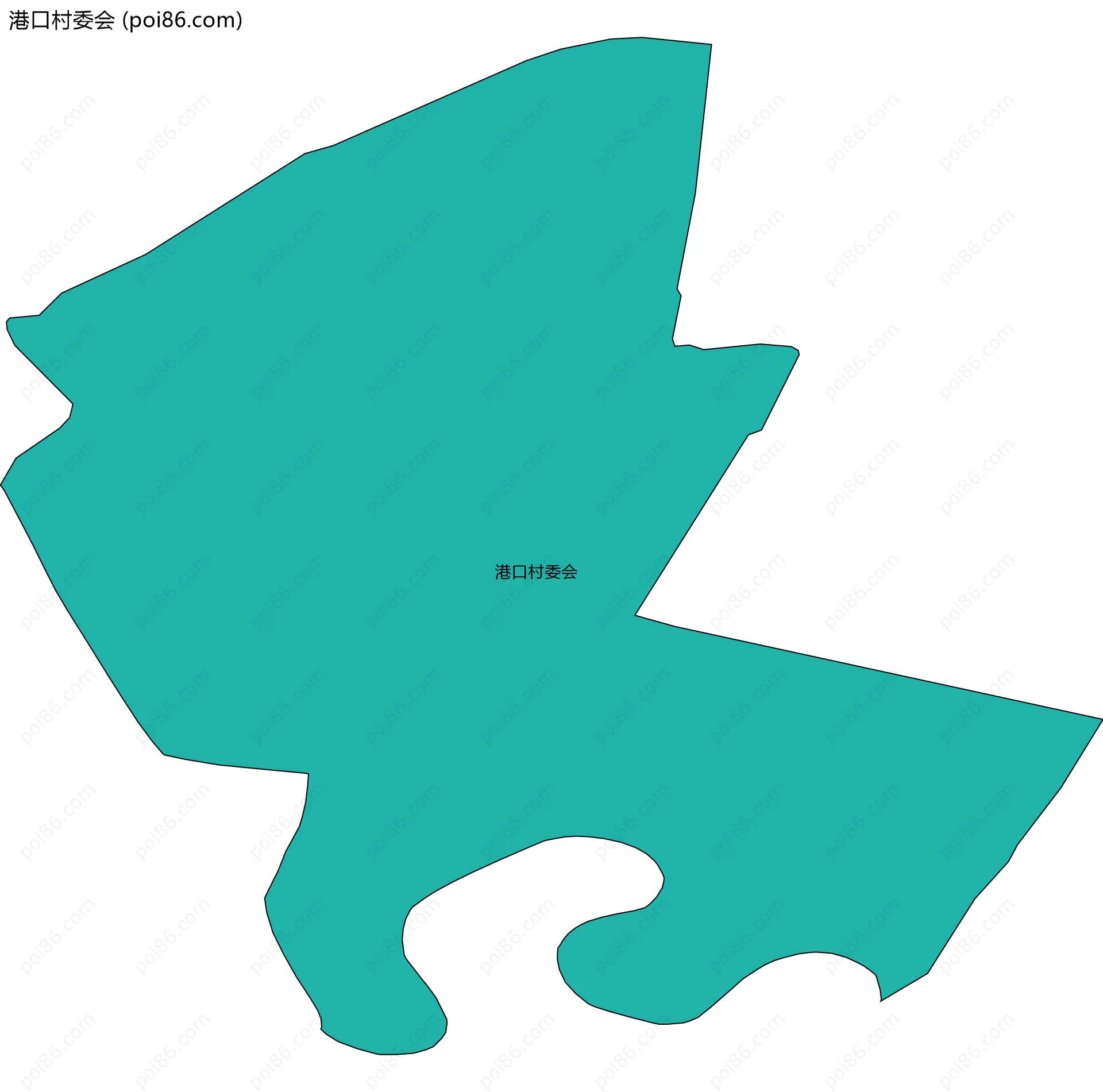 港口村委会边界地图