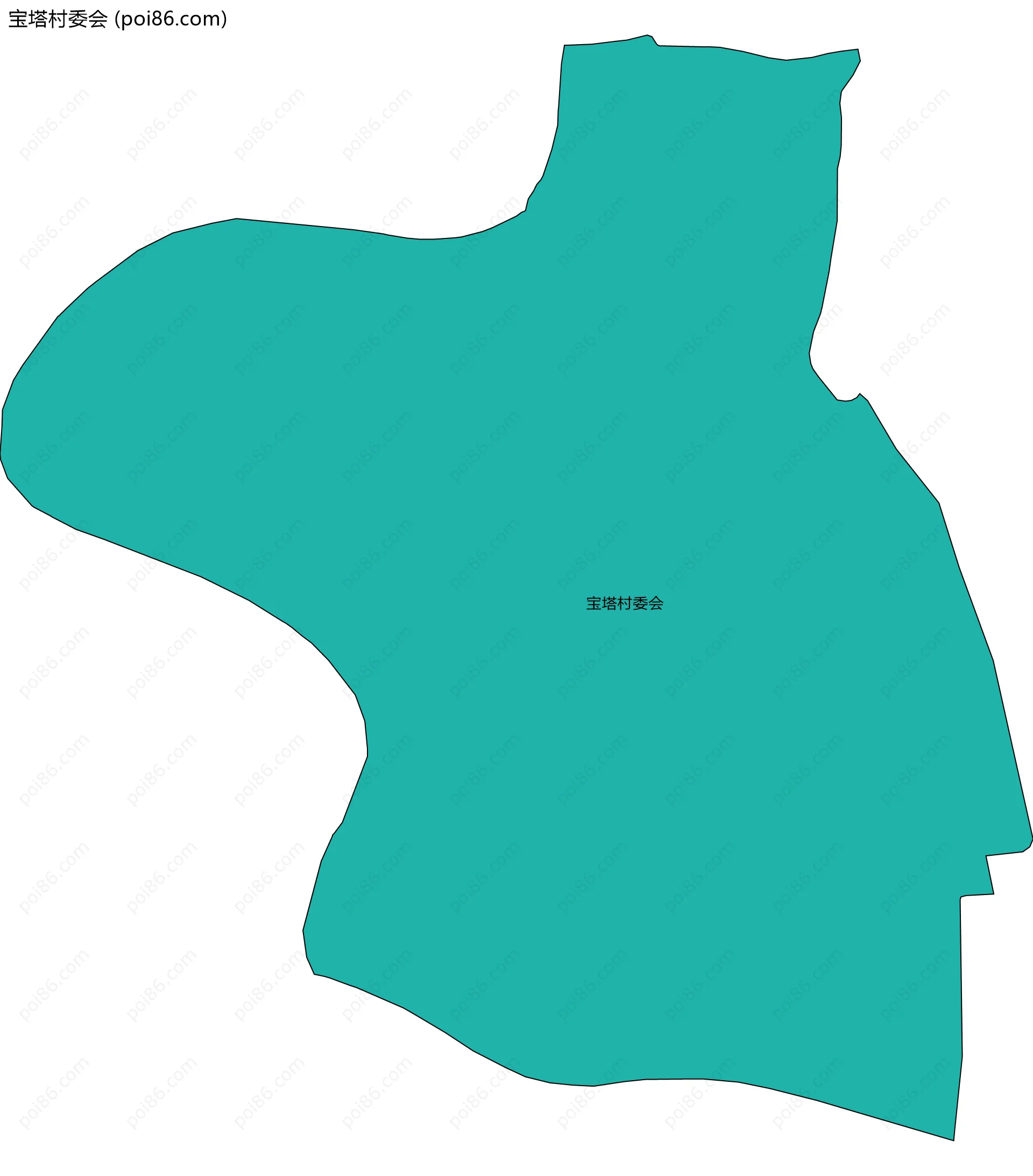 宝塔村委会边界地图