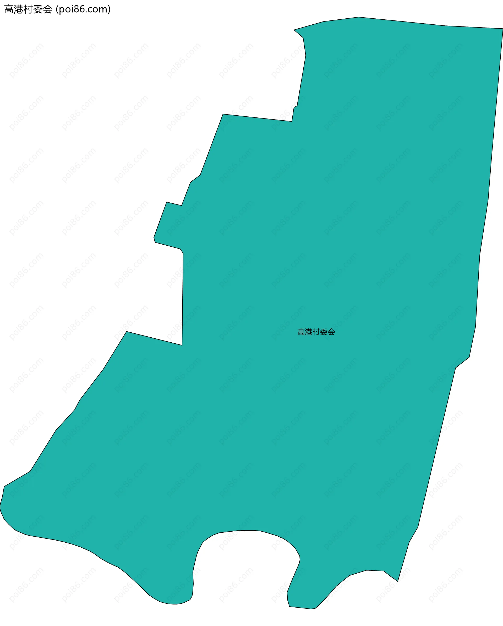 高港村委会边界地图