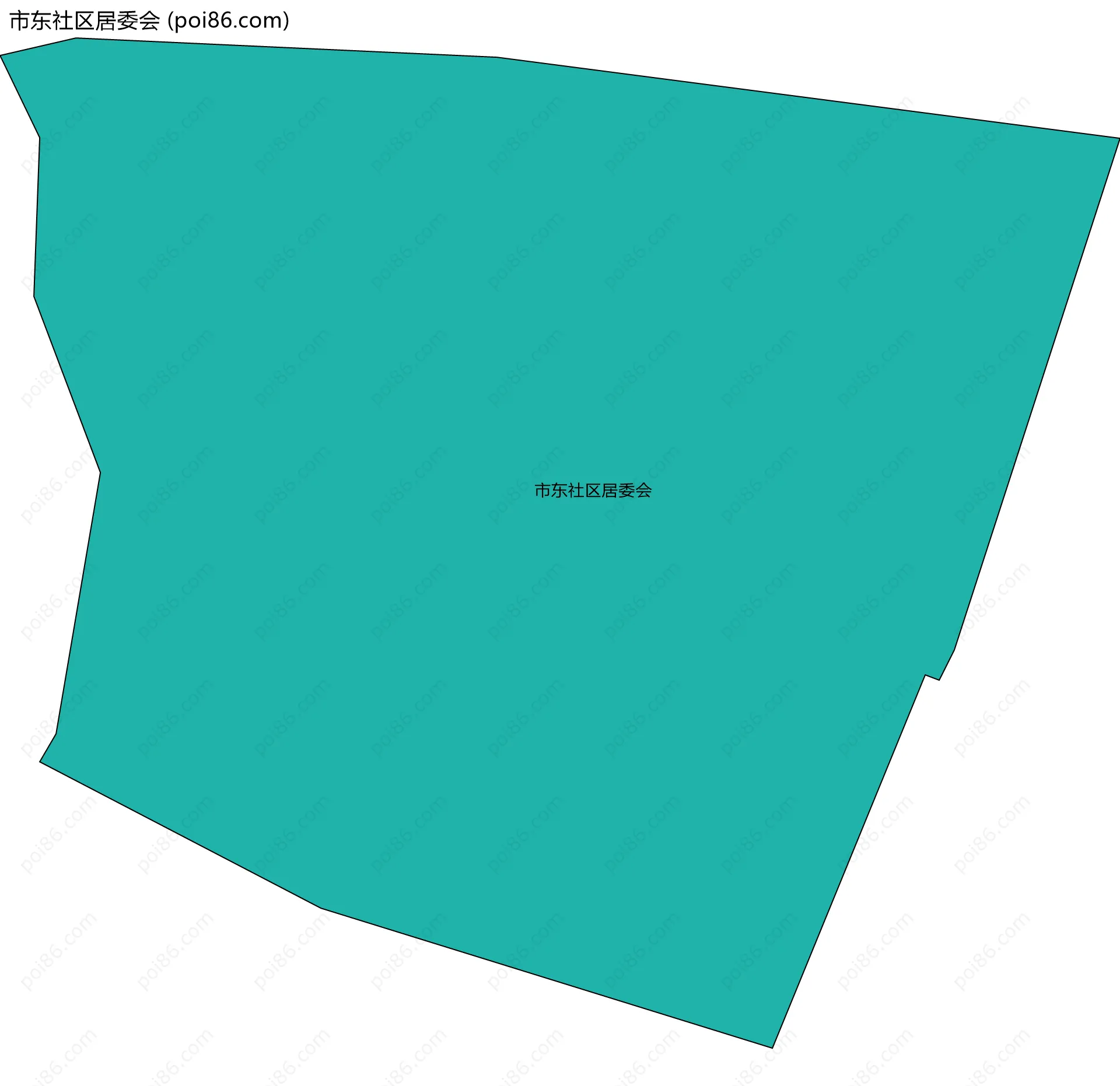 市东社区居委会边界地图