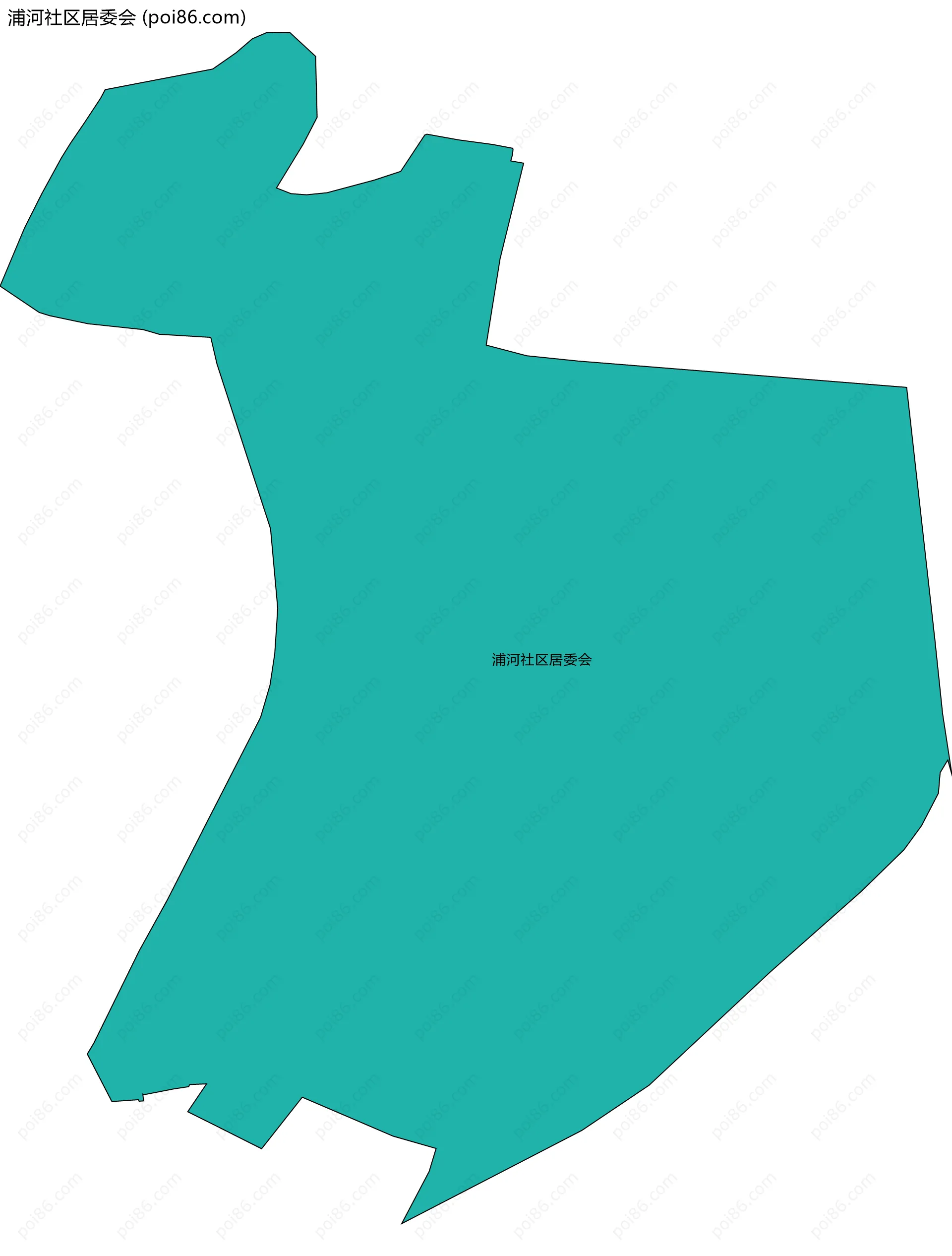 浦河社区居委会边界地图