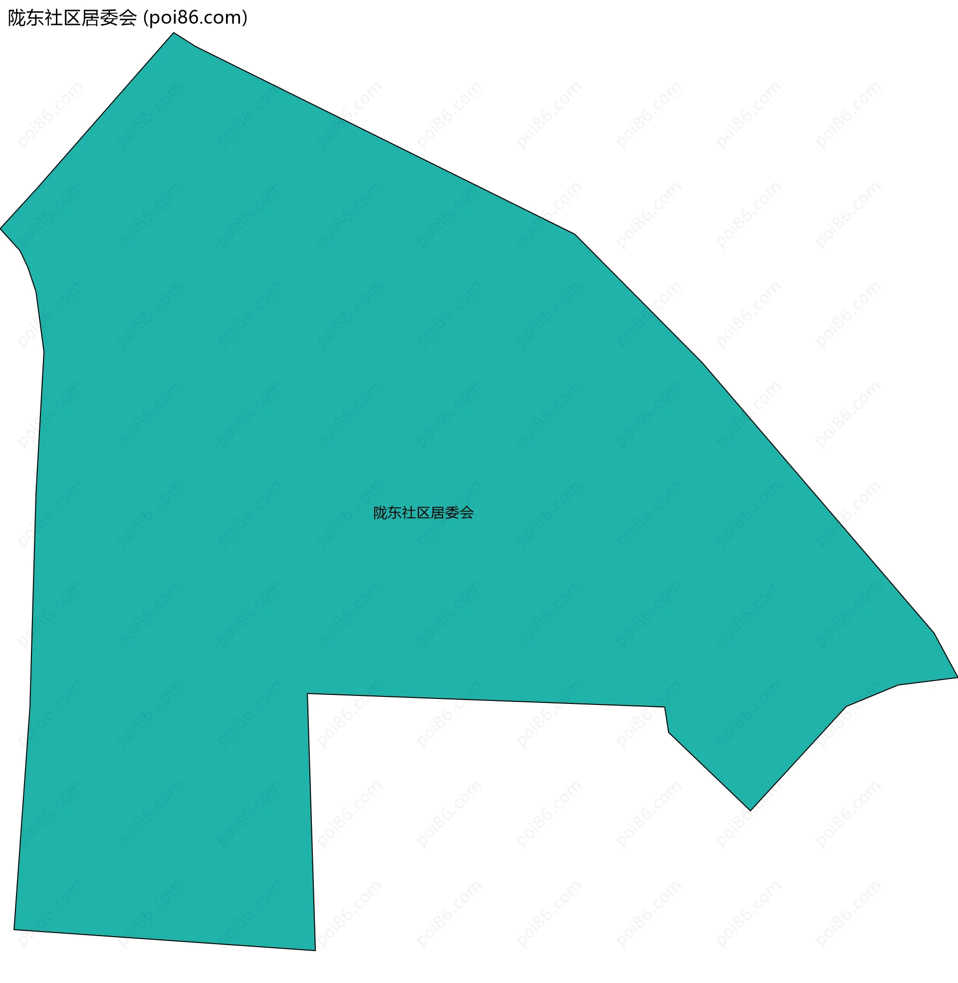 陇东社区居委会边界地图