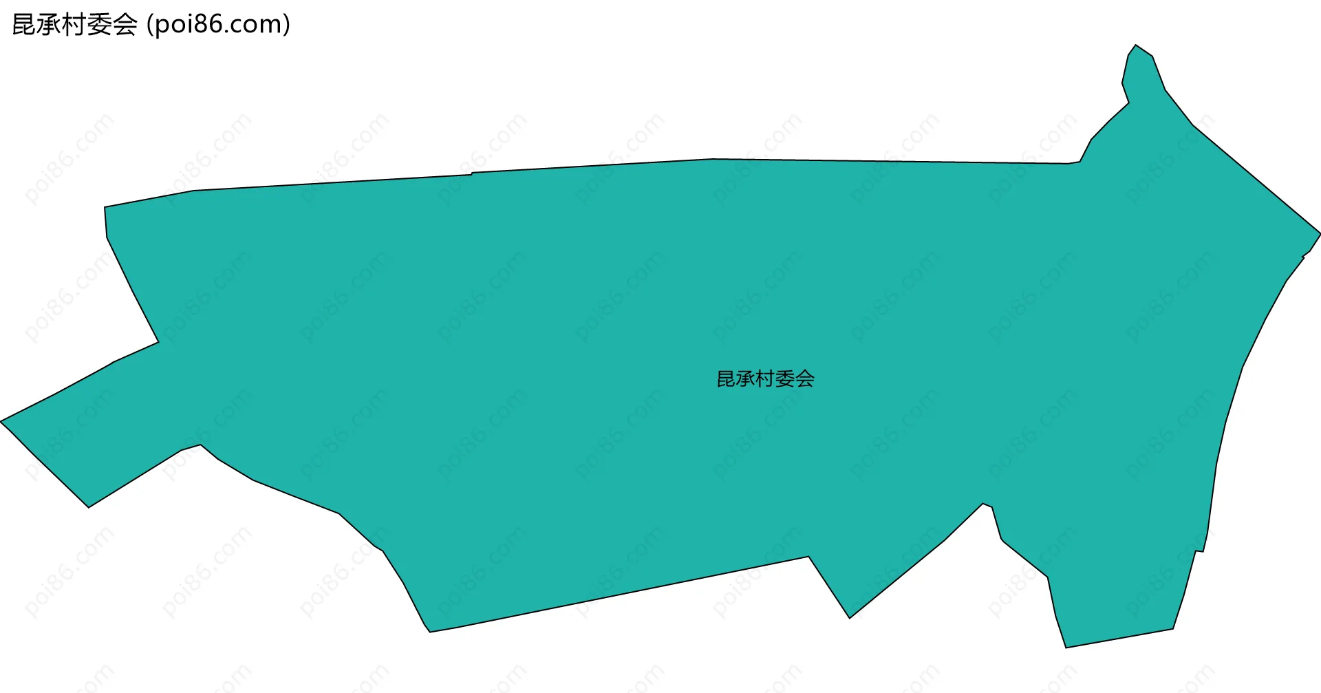 昆承村委会边界地图