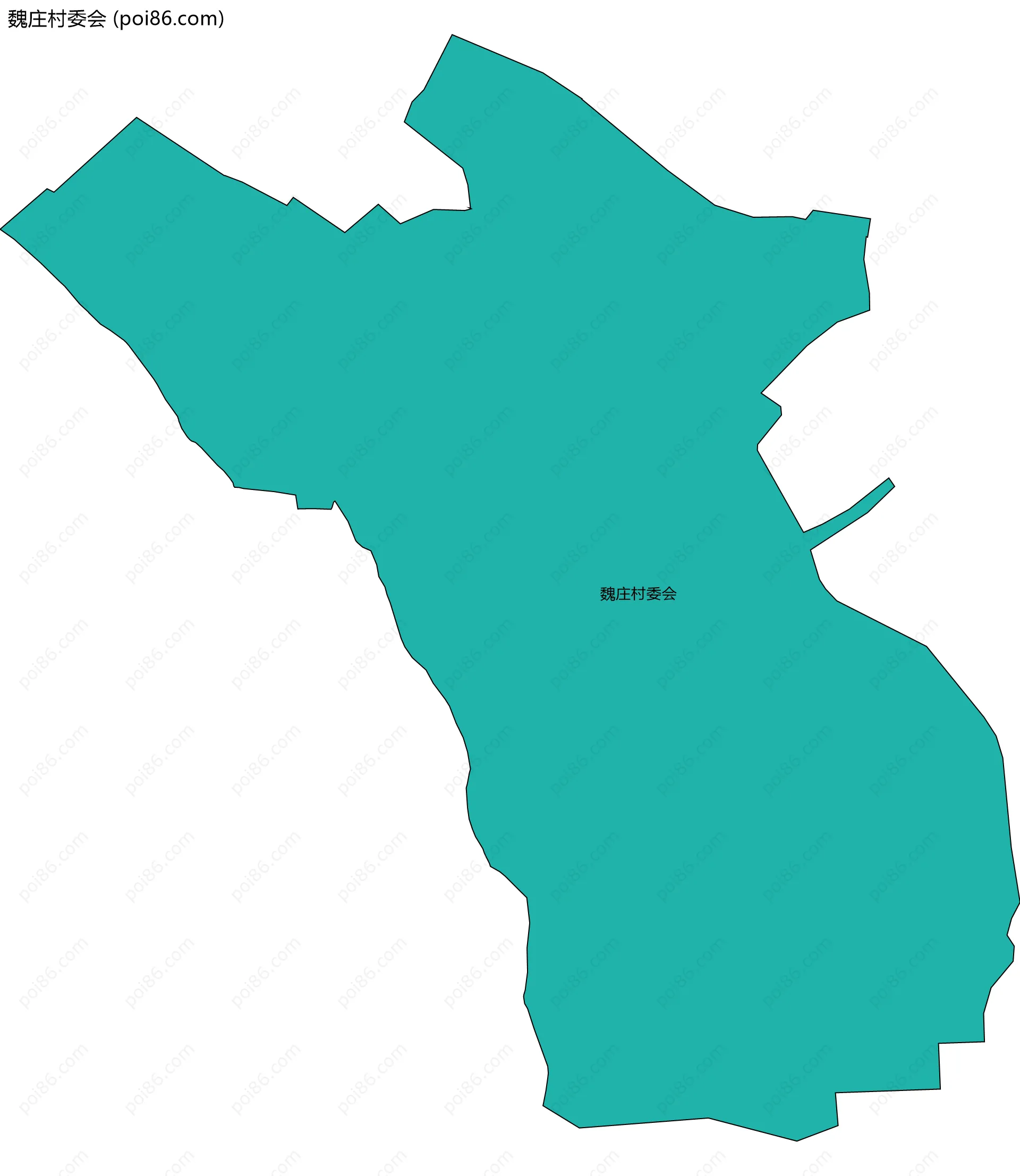 魏庄村委会边界地图