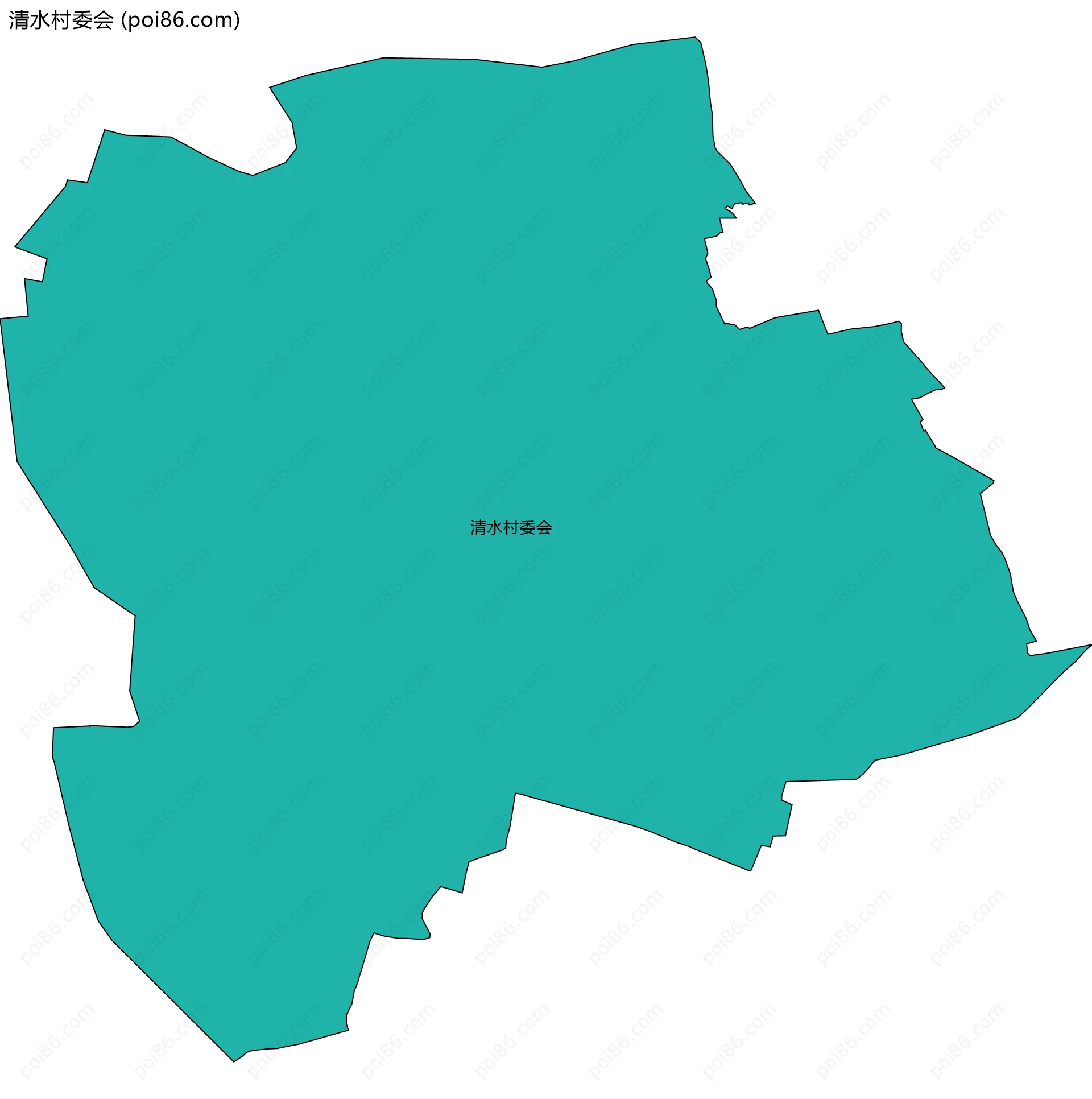 清水村委会边界地图