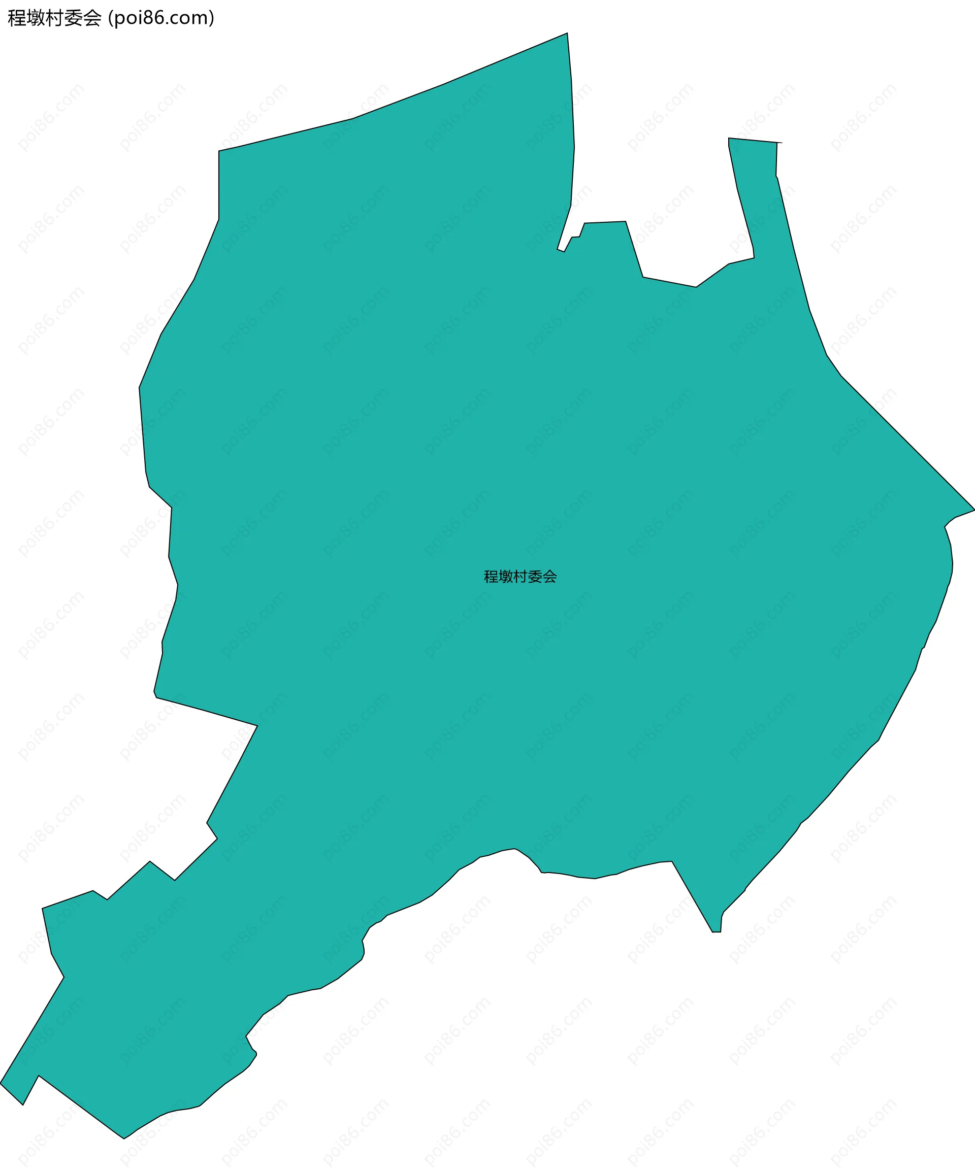 程墩村委会边界地图