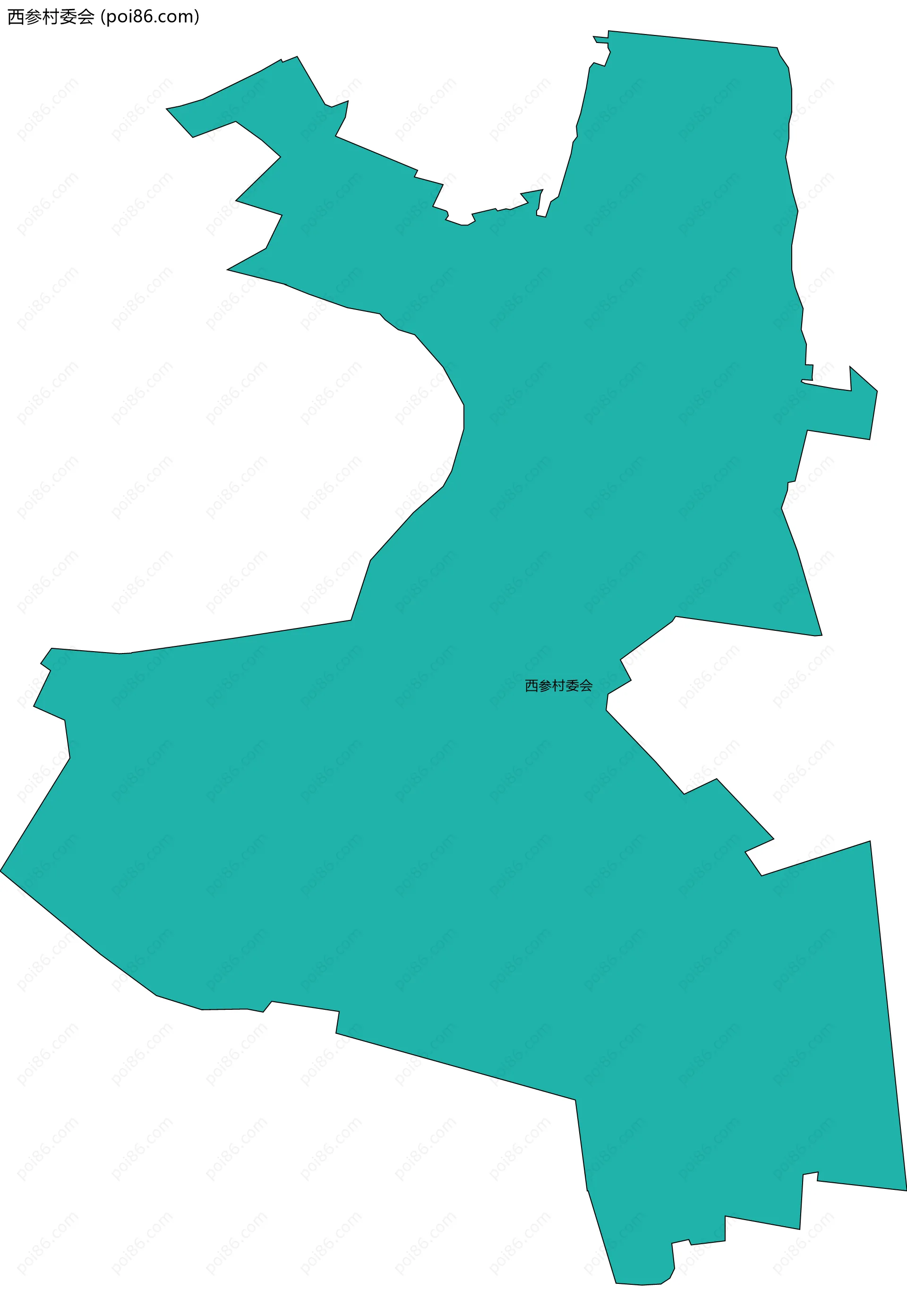 西参村委会边界地图