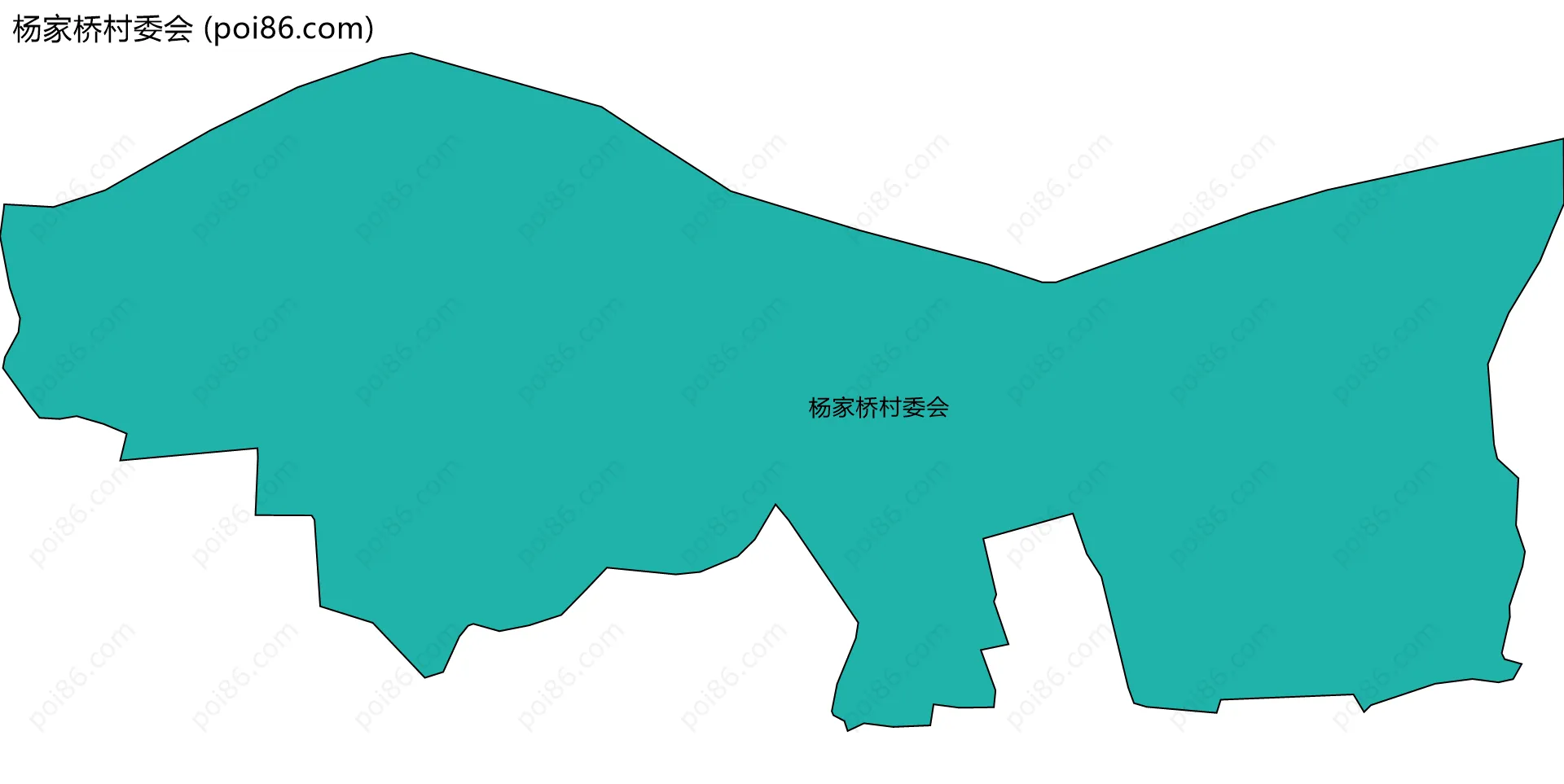 杨家桥村委会边界地图