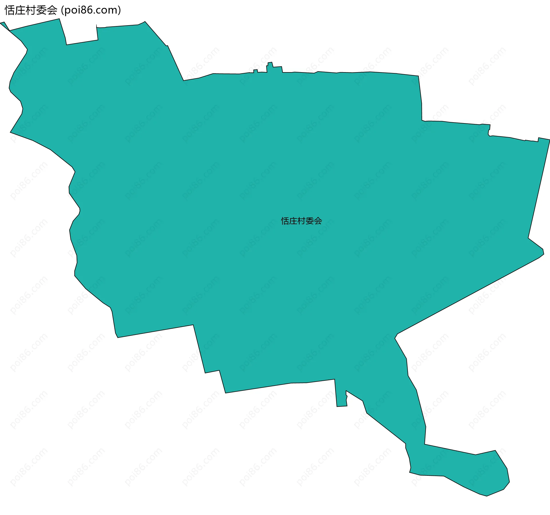 恬庄村委会边界地图
