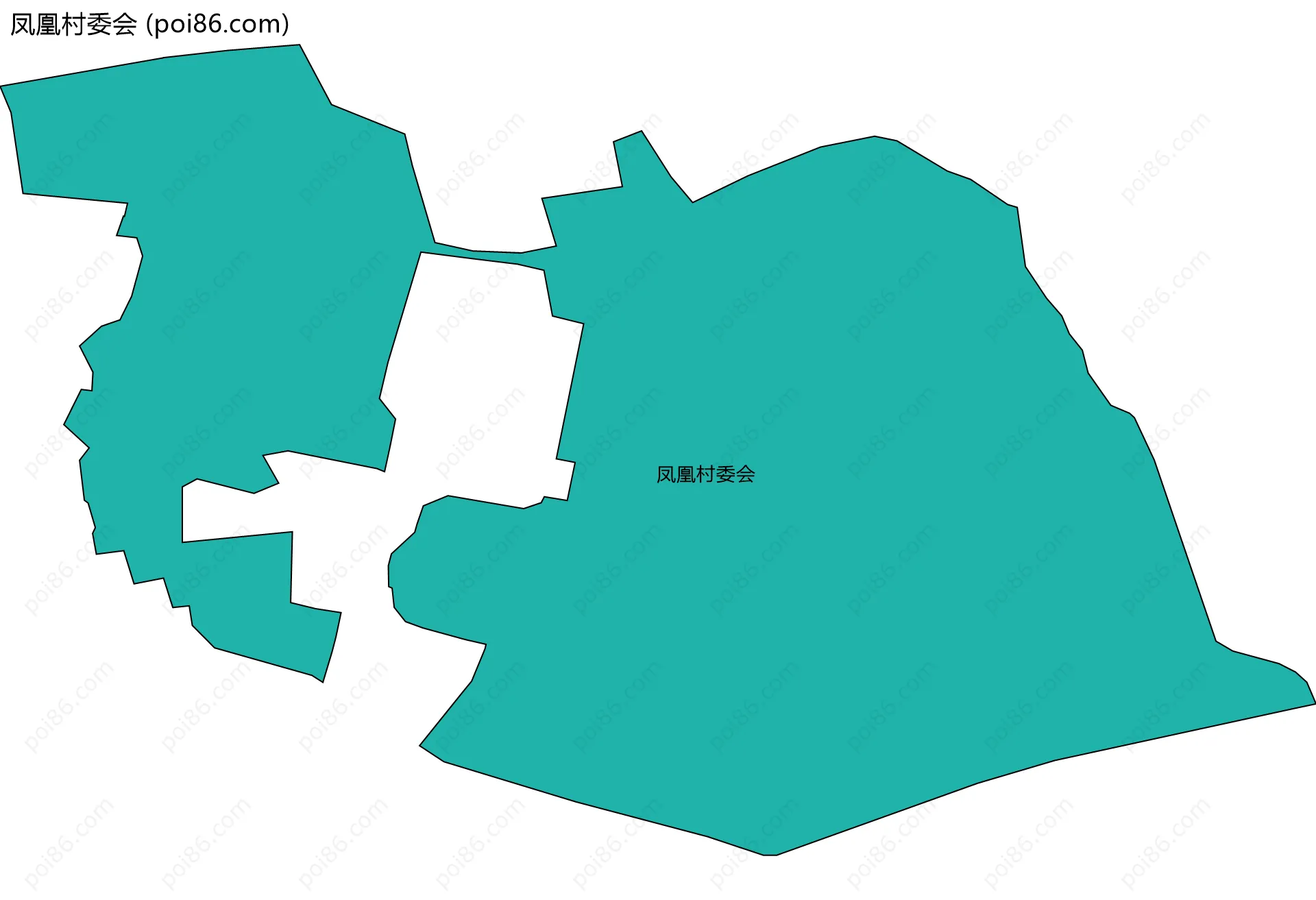 凤凰村委会边界地图