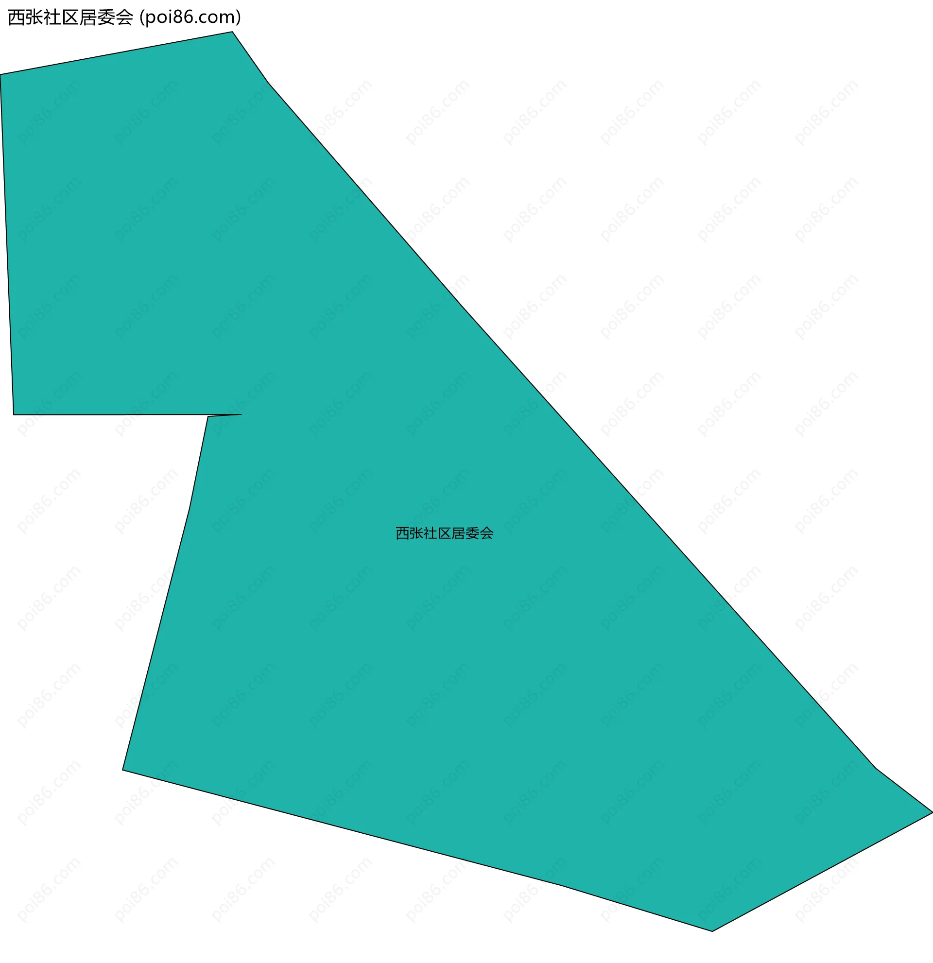 西张社区居委会边界地图