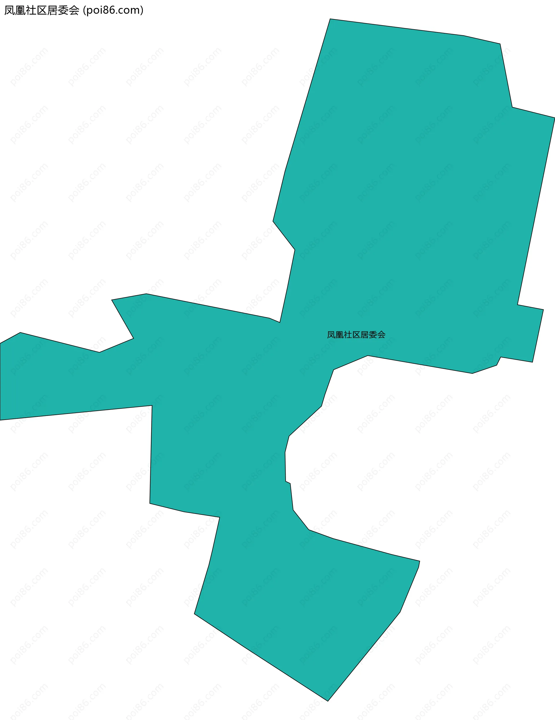 凤凰社区居委会边界地图