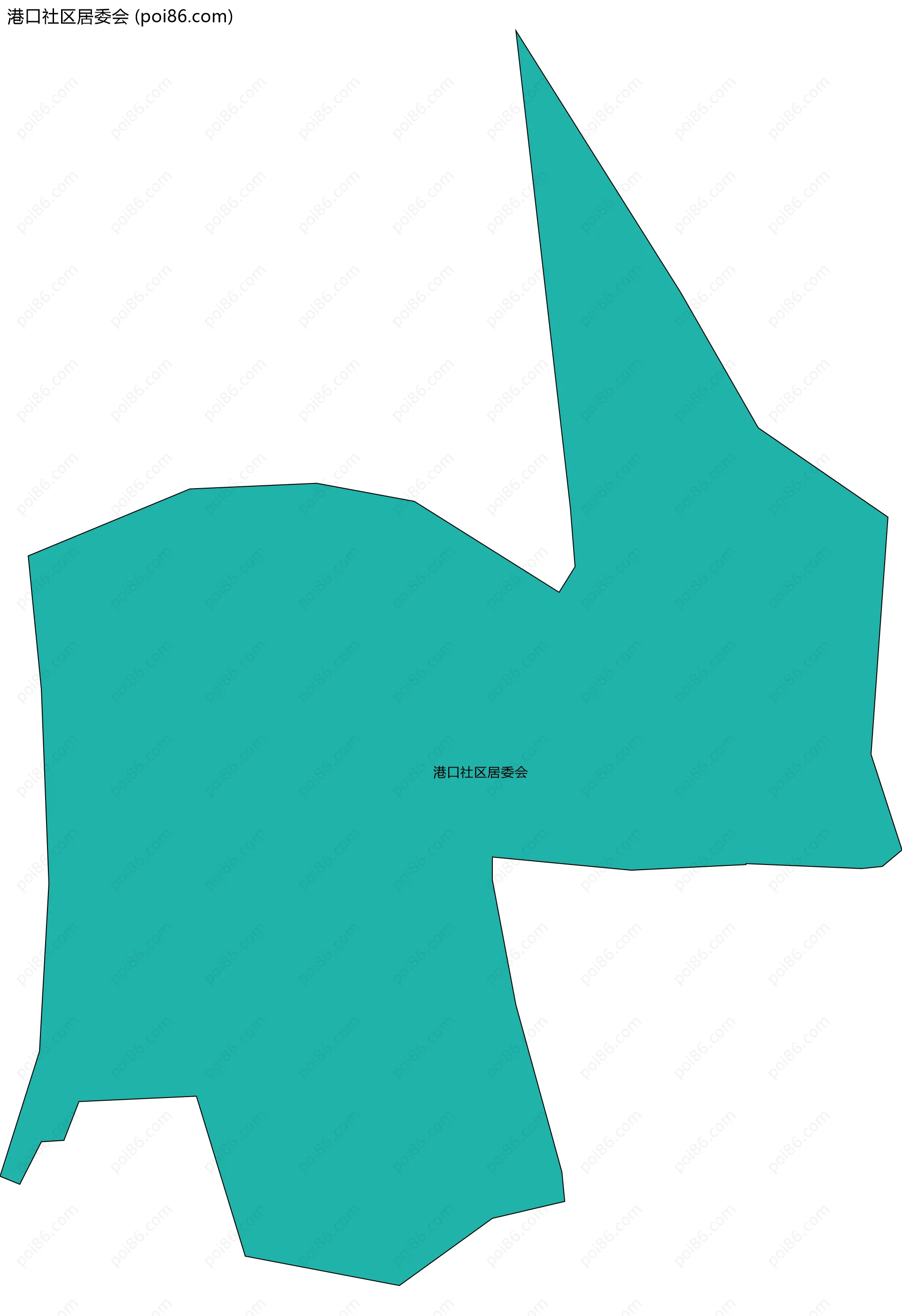 港口社区居委会边界地图