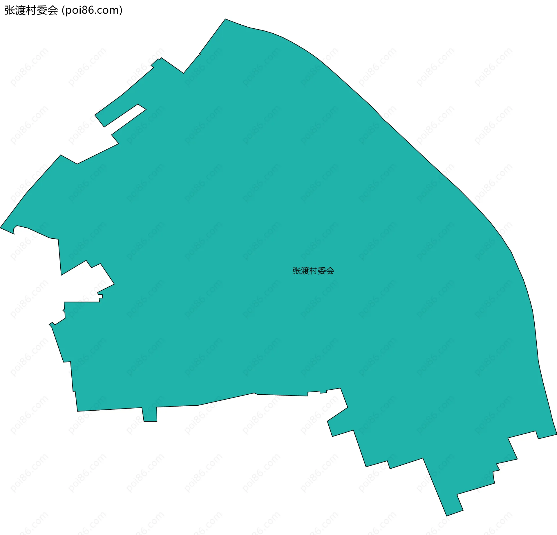 张渡村委会边界地图
