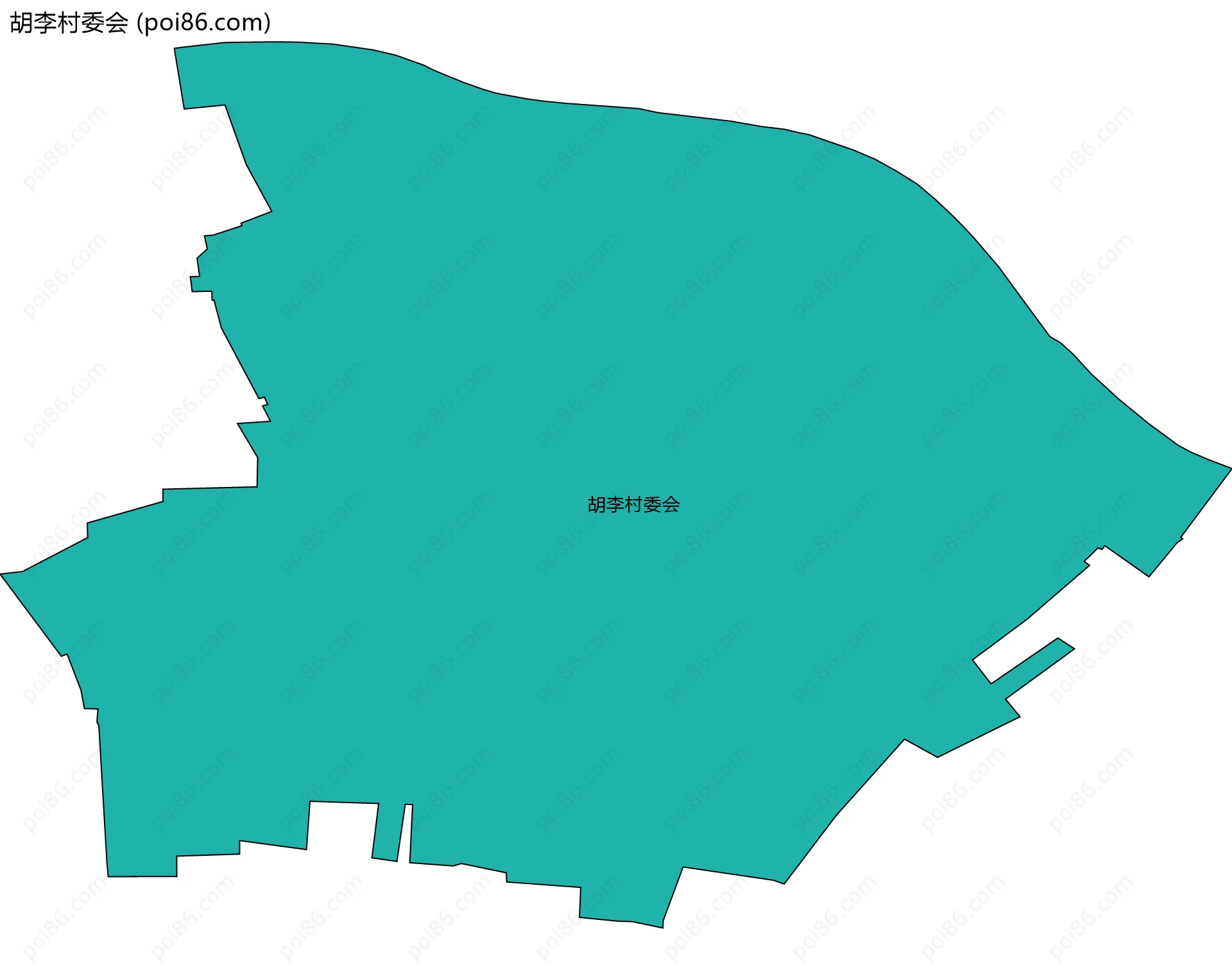 胡李村委会边界地图