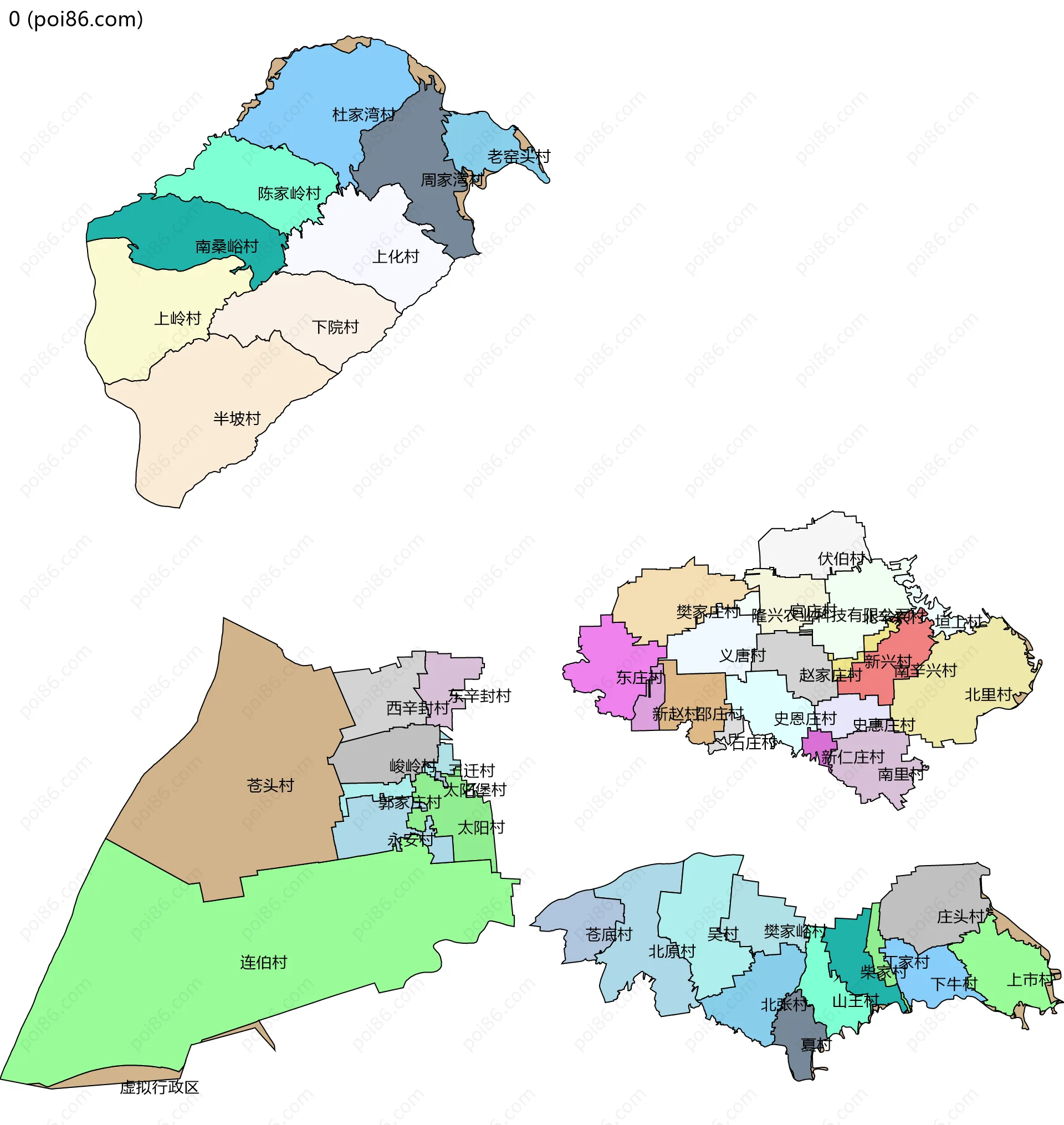 0边界地图(五级行政区划)