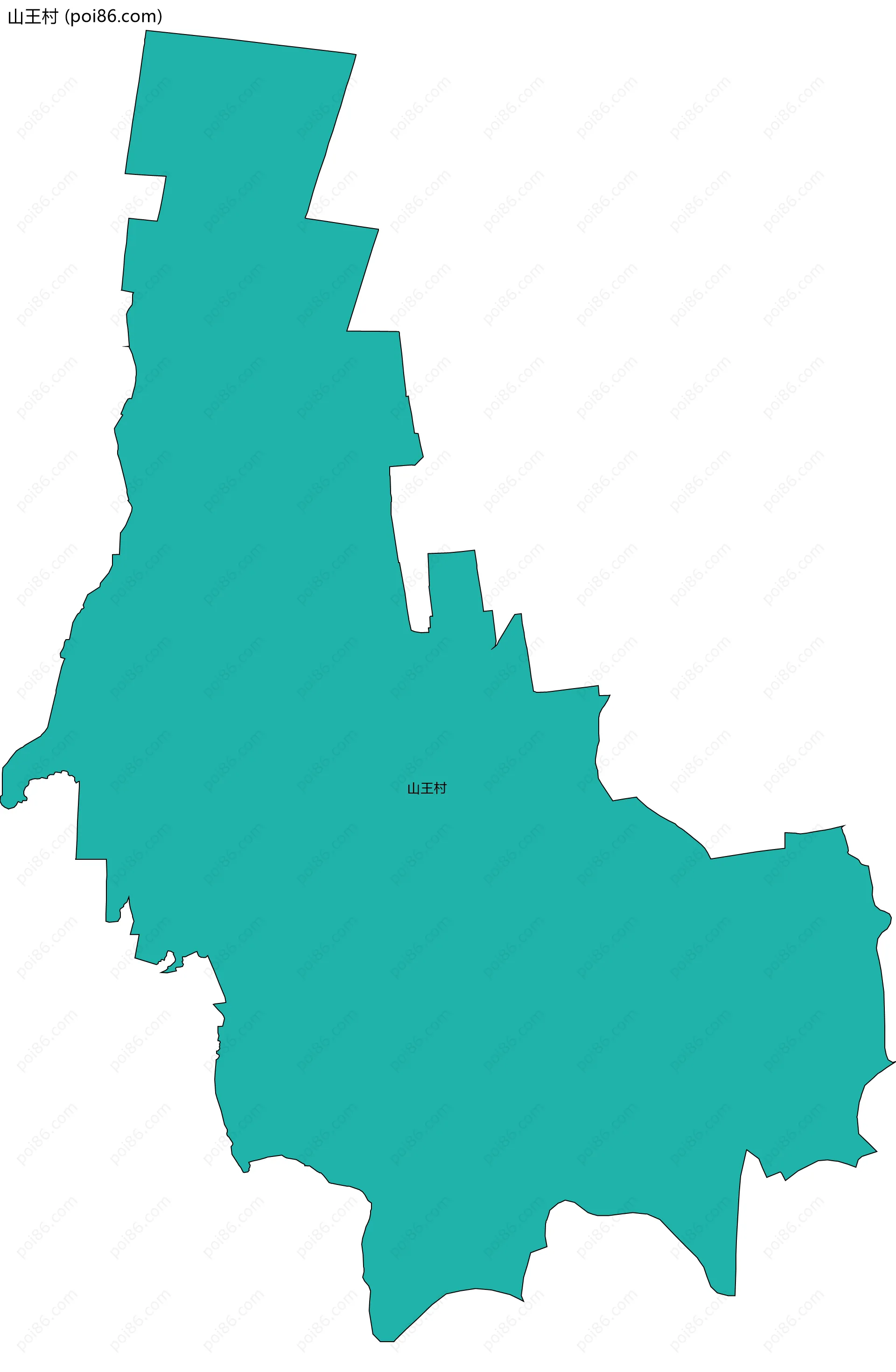 山王村边界地图