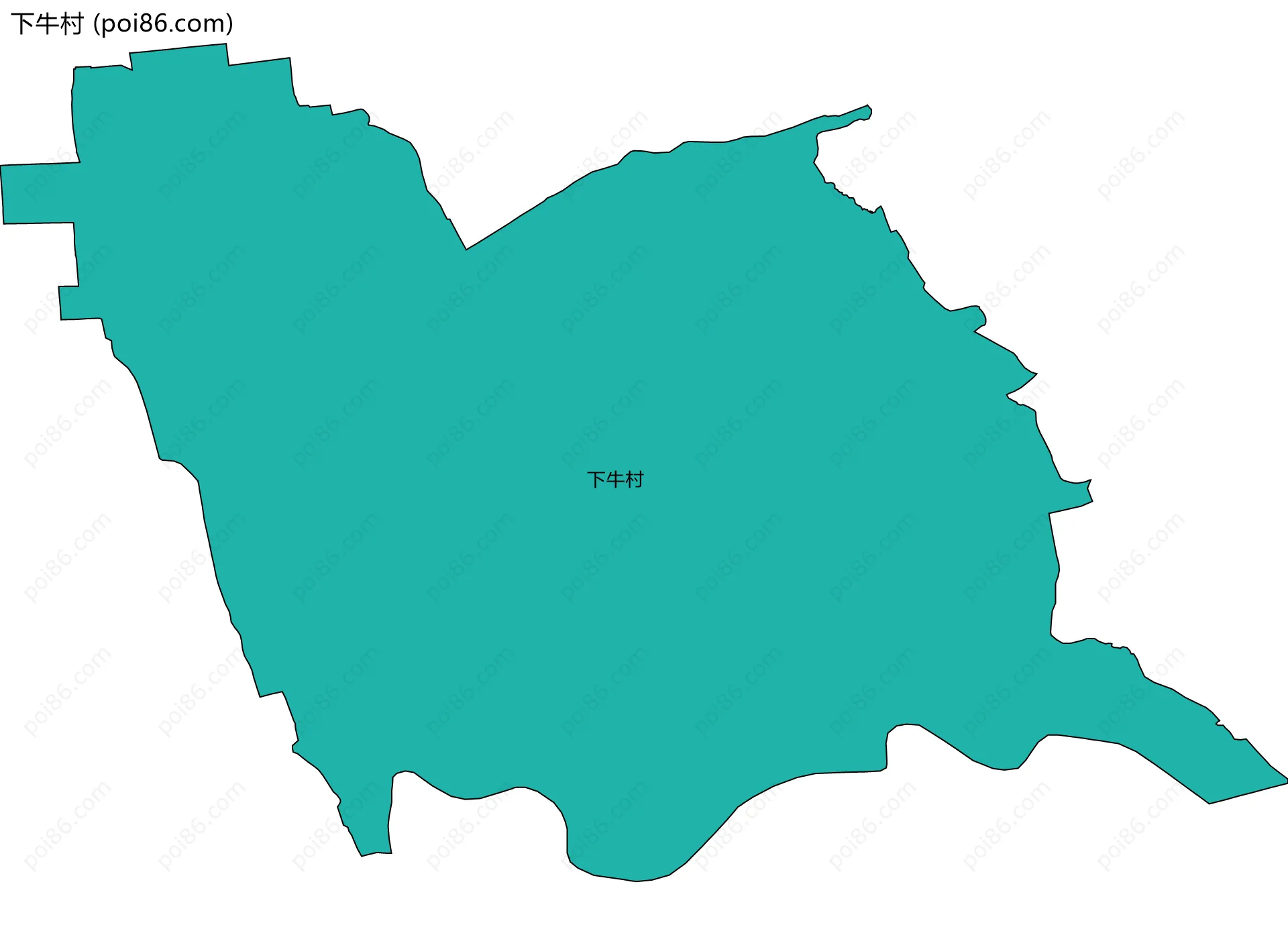 下牛村边界地图