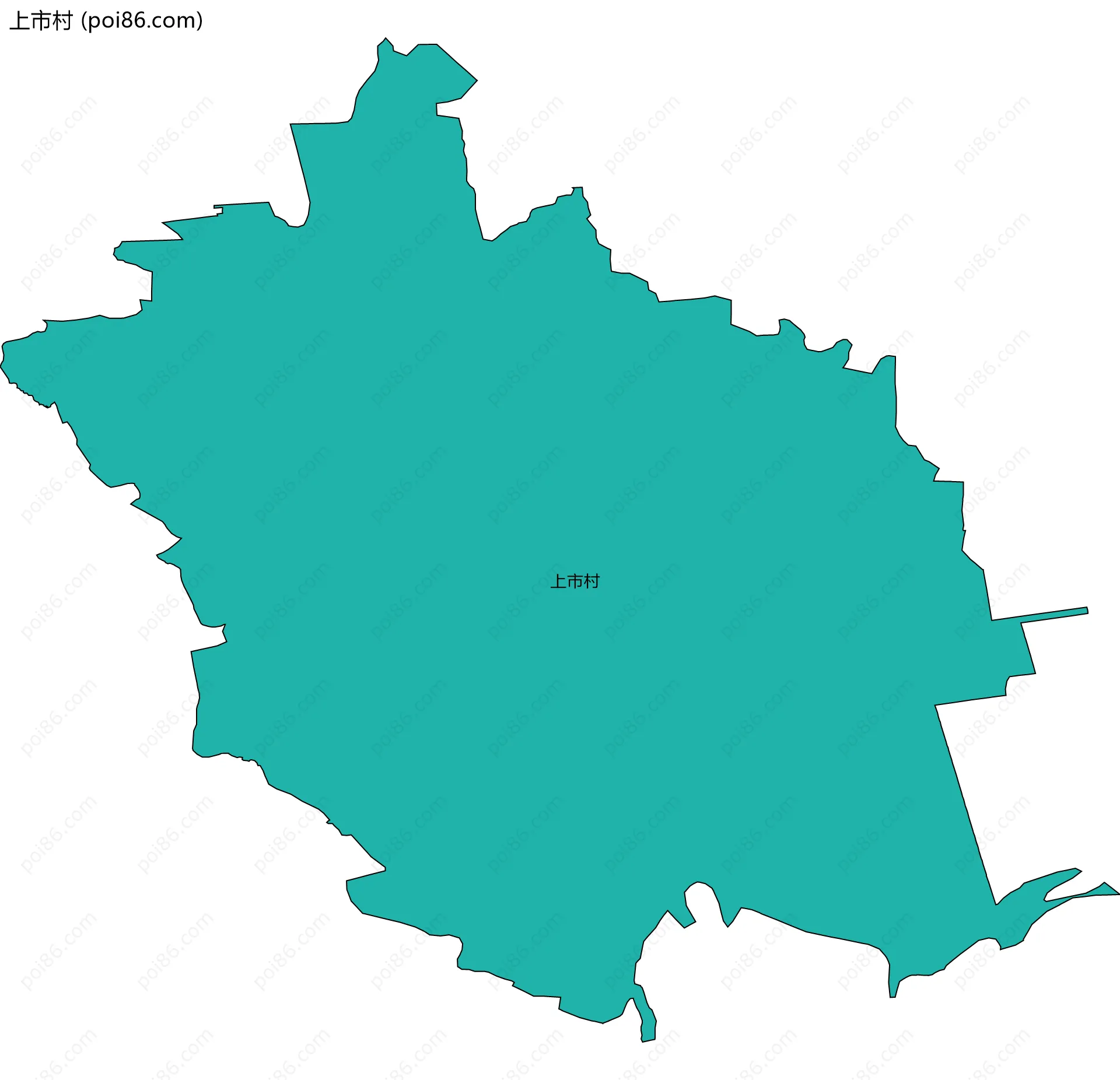 上市村边界地图