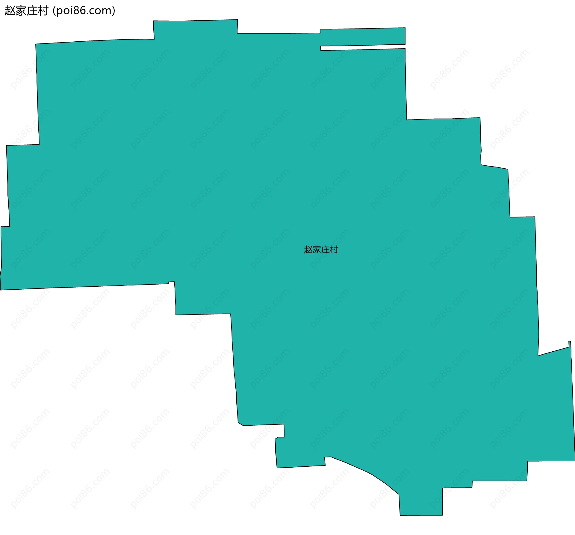 赵家庄村边界地图