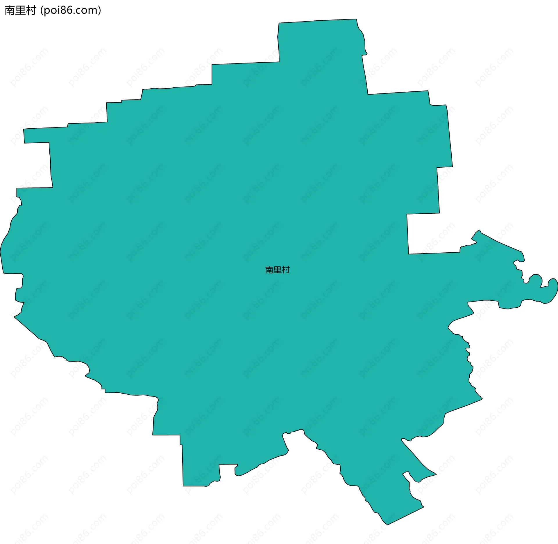 南里村边界地图