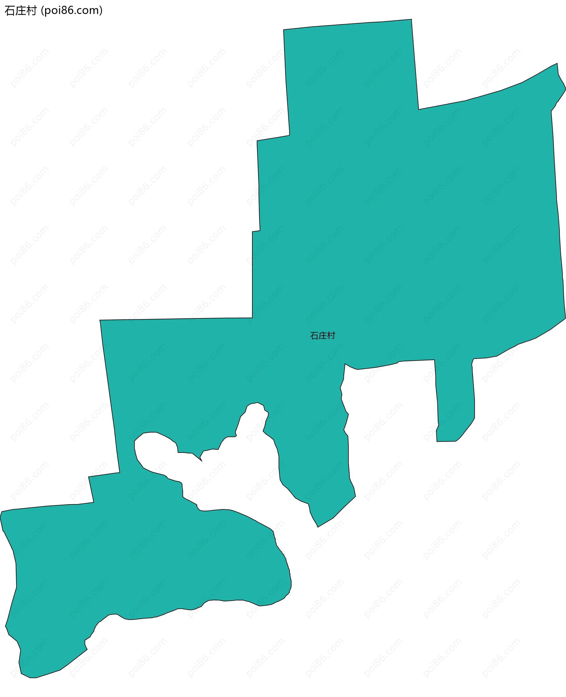 石庄村边界地图