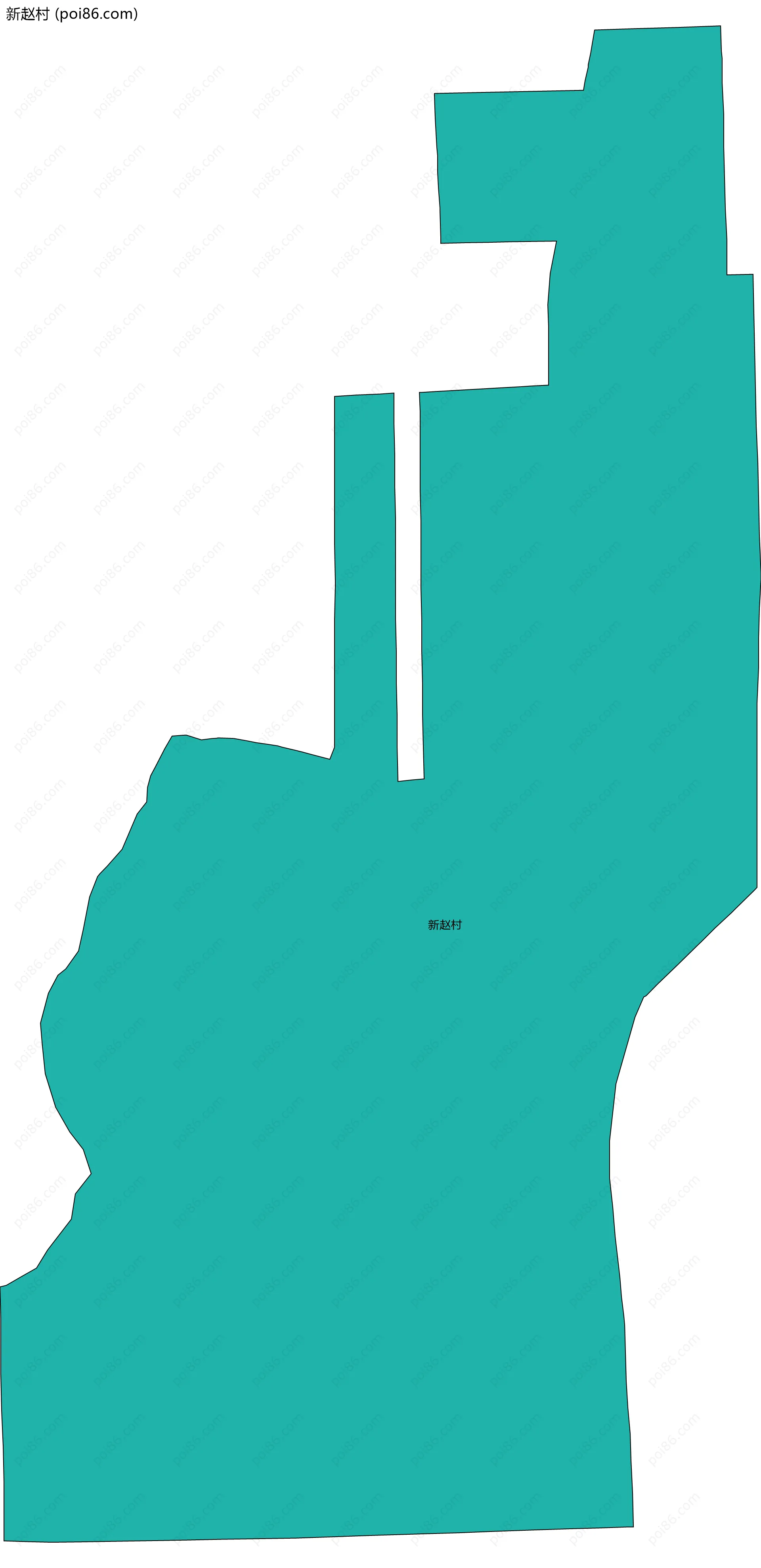 新赵村边界地图