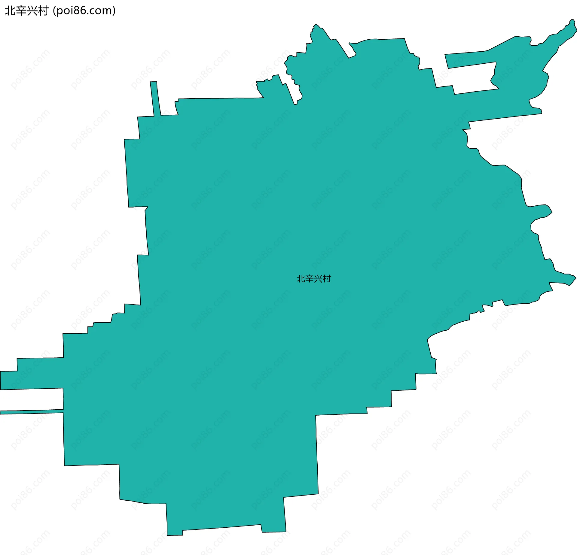 北辛兴村边界地图