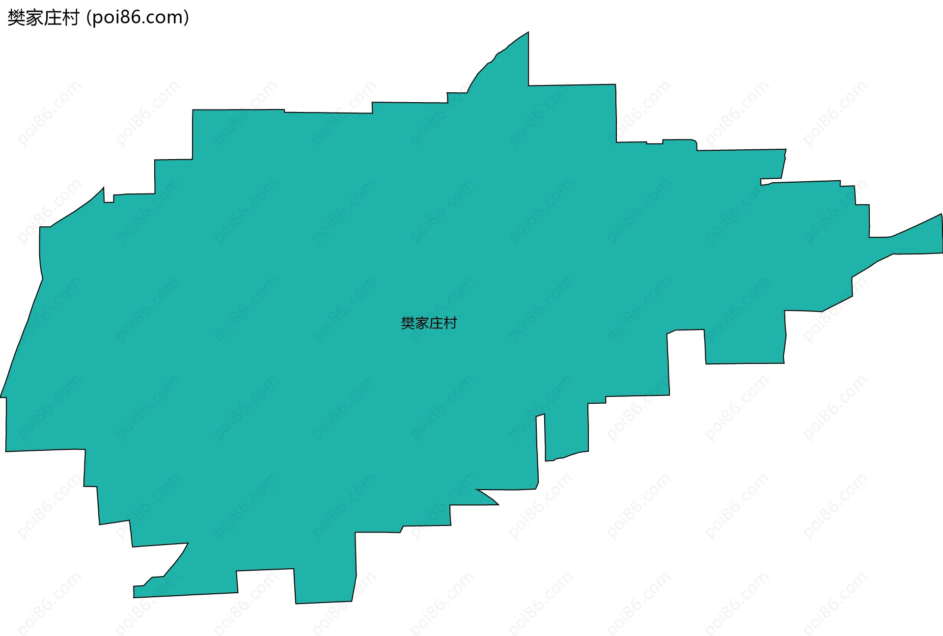 樊家庄村边界地图