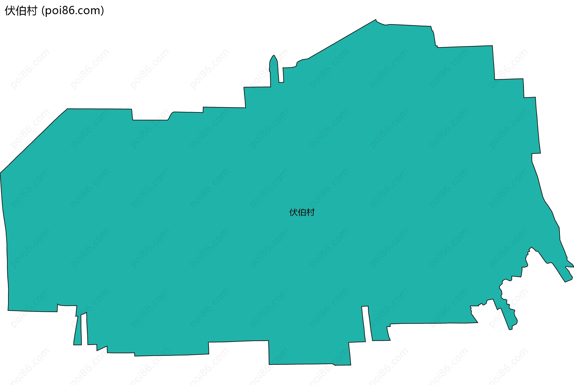伏伯村边界地图