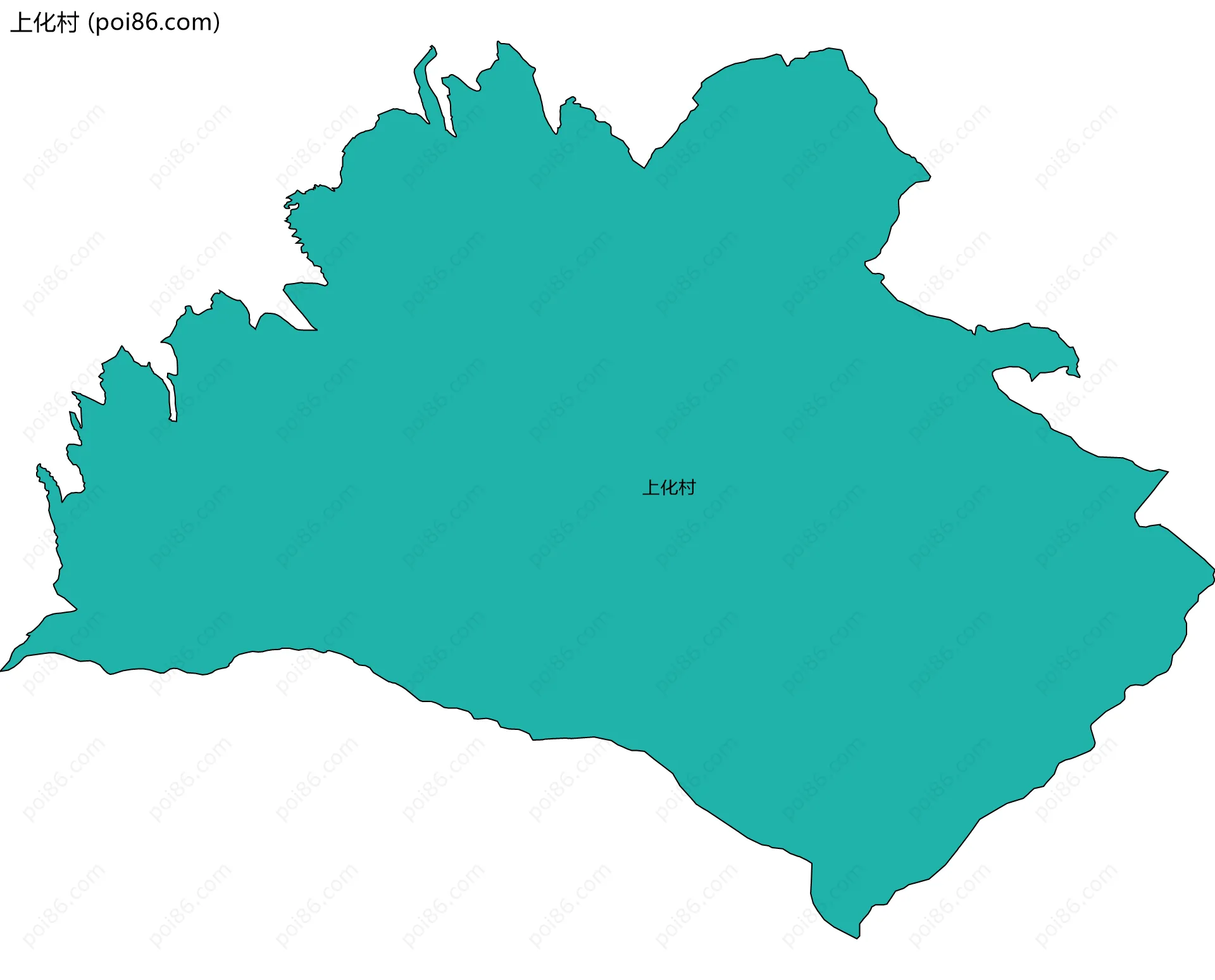 上化村边界地图