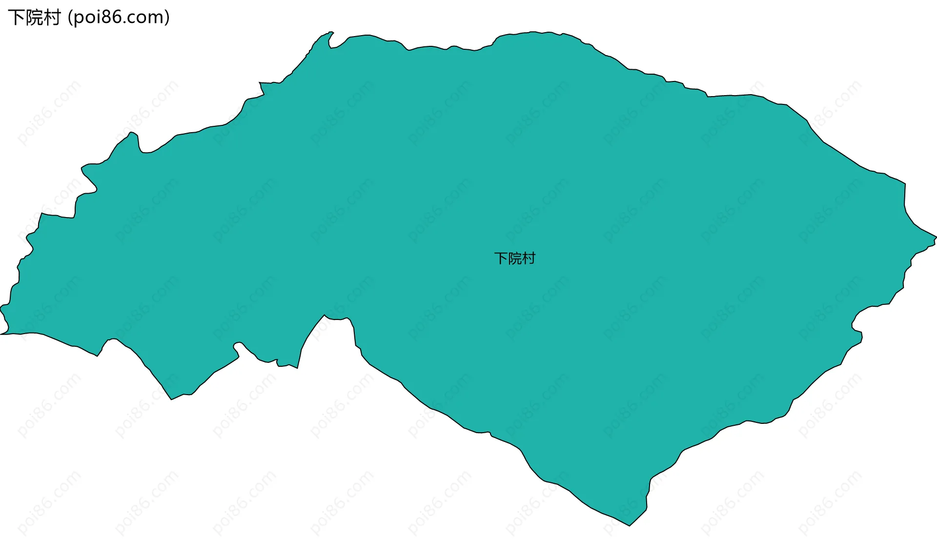 下院村边界地图