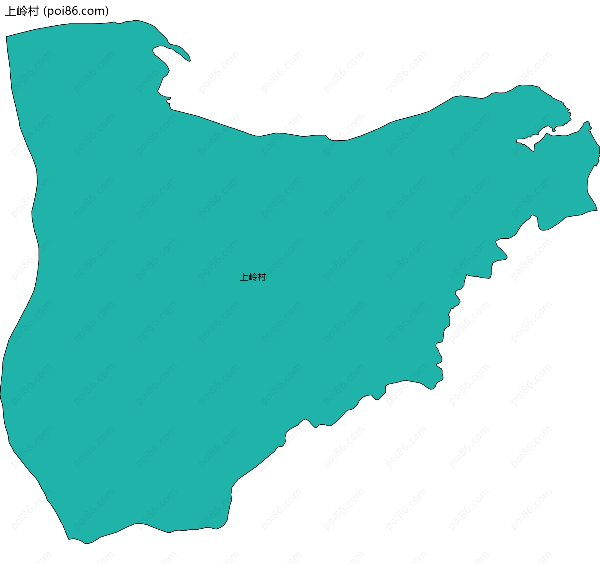 上岭村边界地图