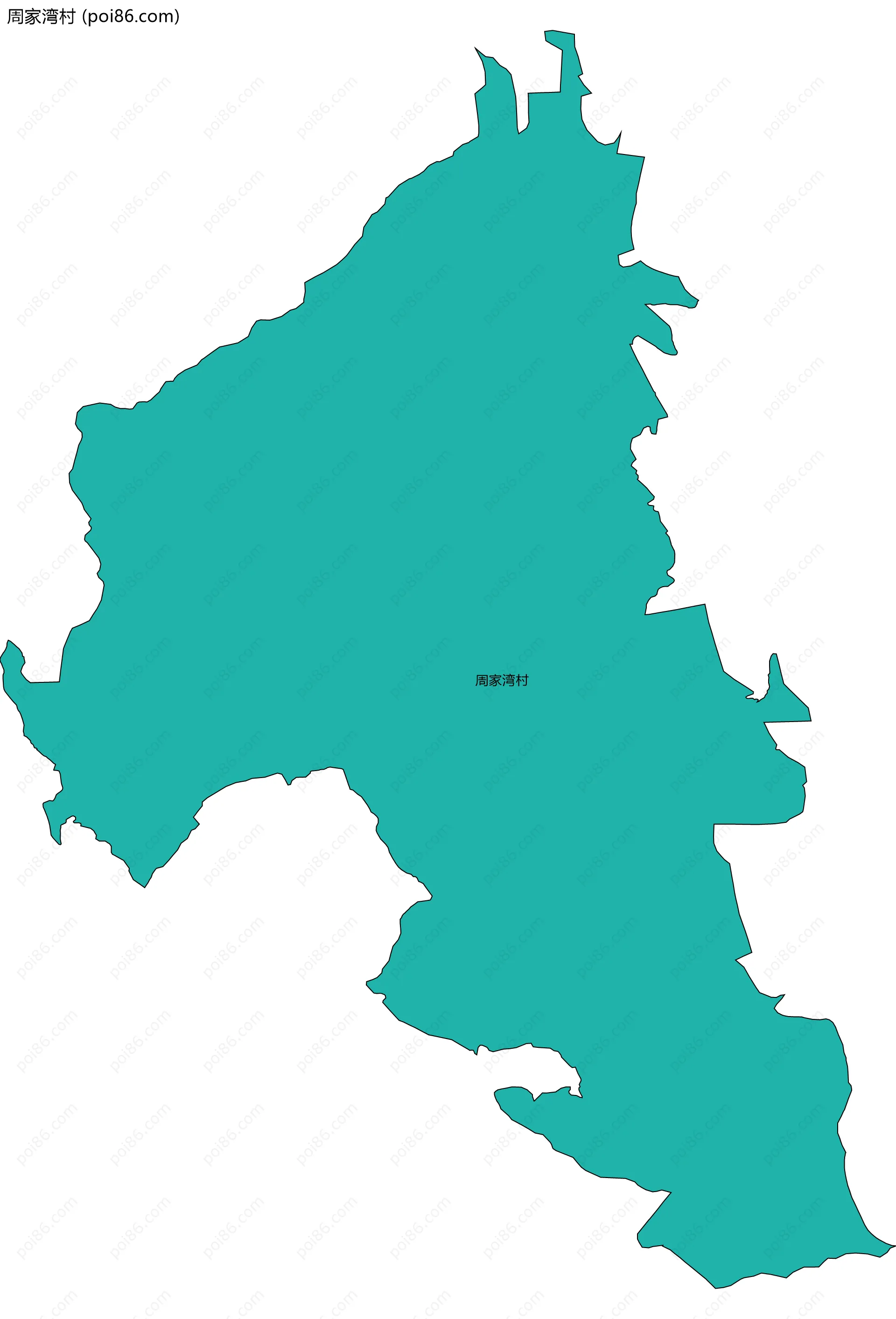 周家湾村边界地图