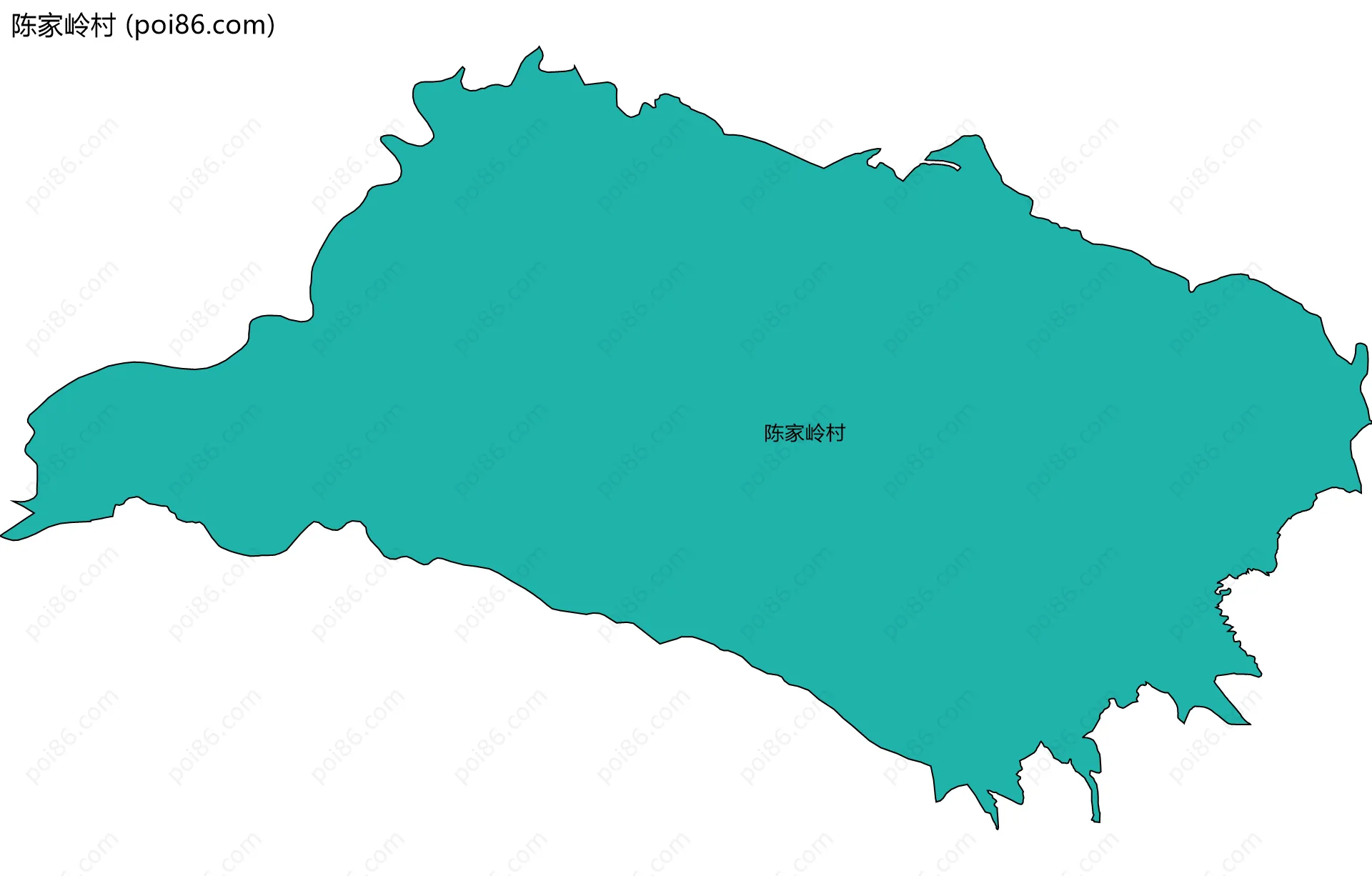 陈家岭村边界地图