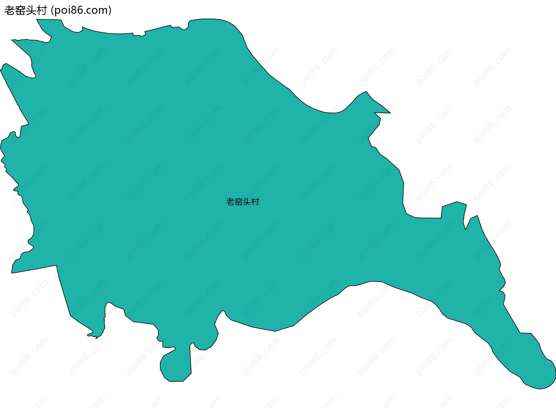 老窑头村边界地图