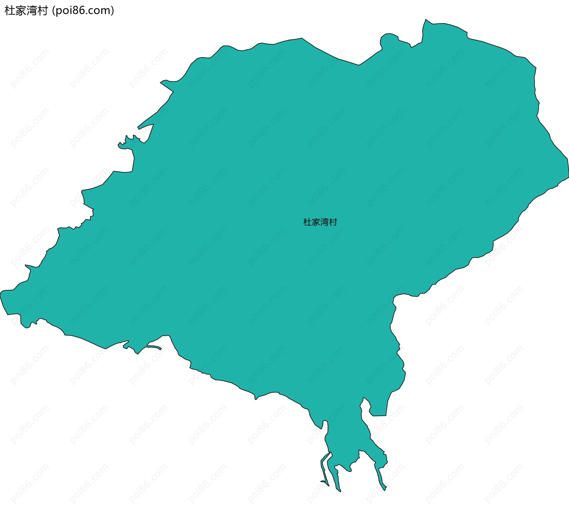 杜家湾村边界地图