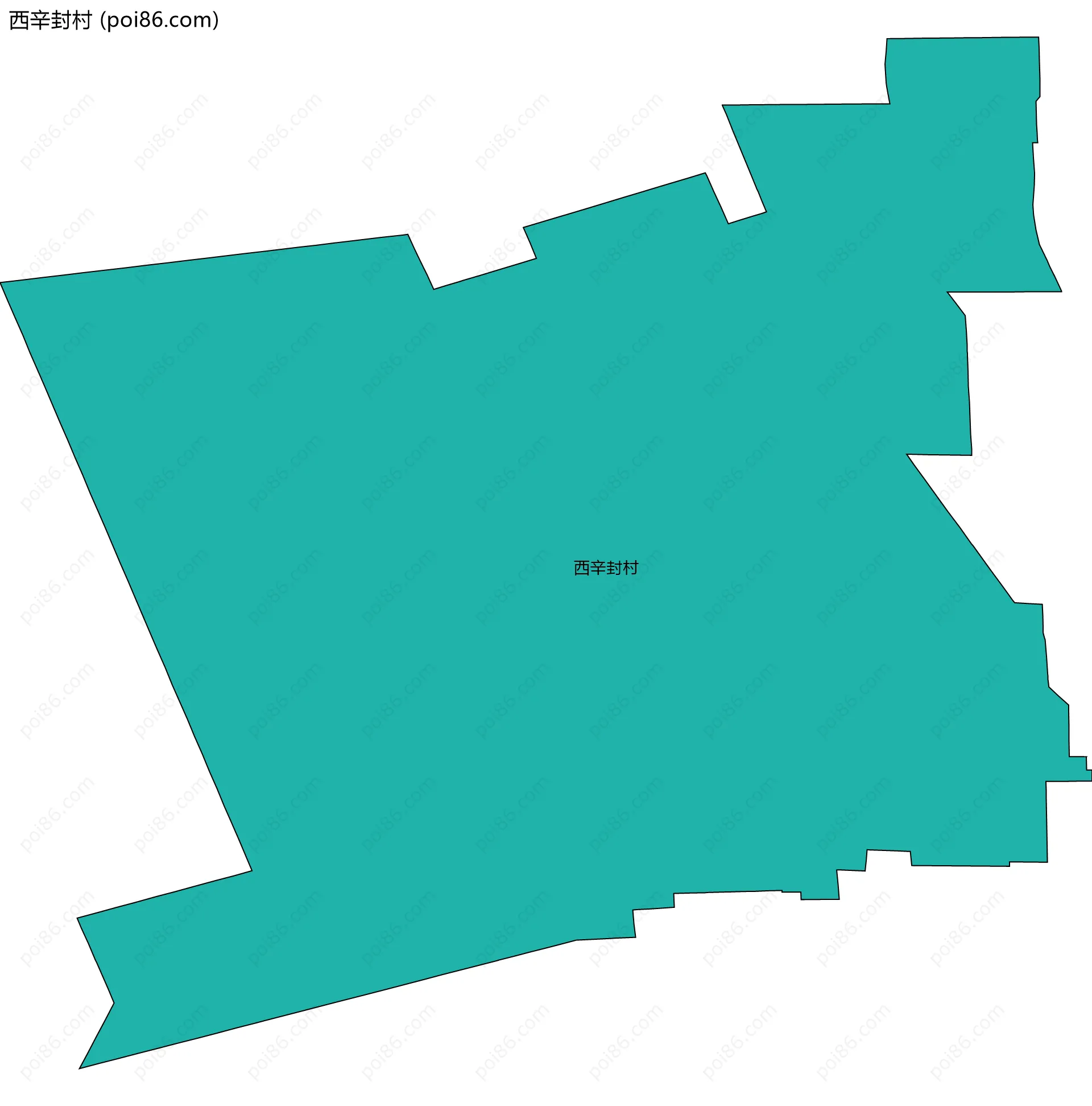 西辛封村边界地图