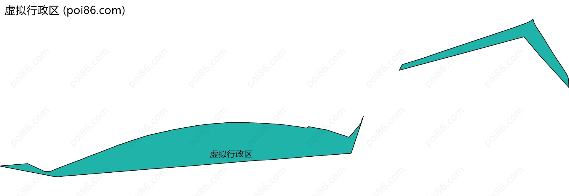 虚拟行政区边界地图