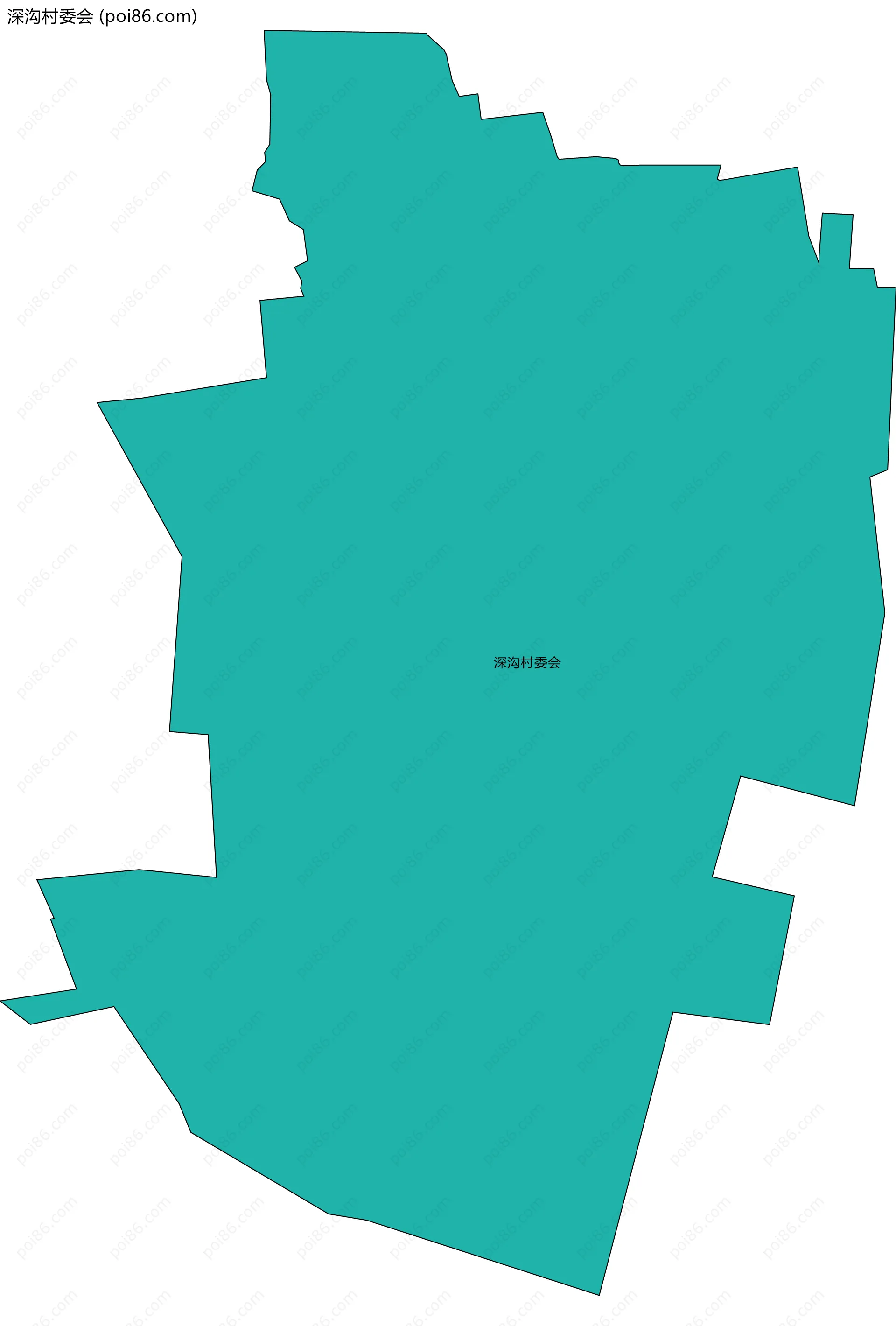 深沟村委会边界地图