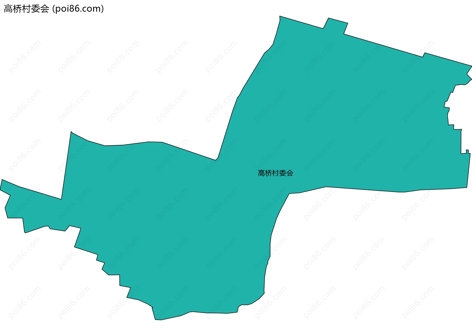 高桥村委会边界地图