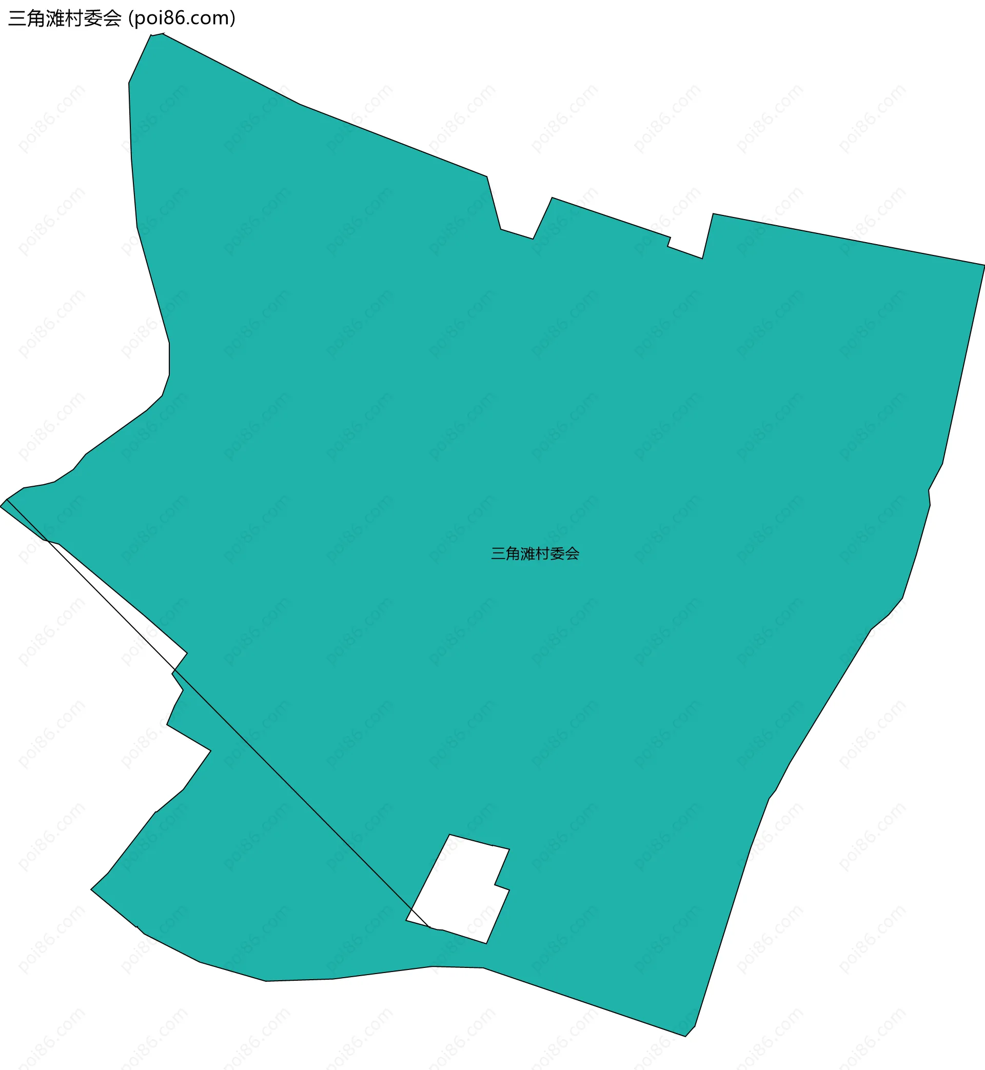 三角滩村委会边界地图